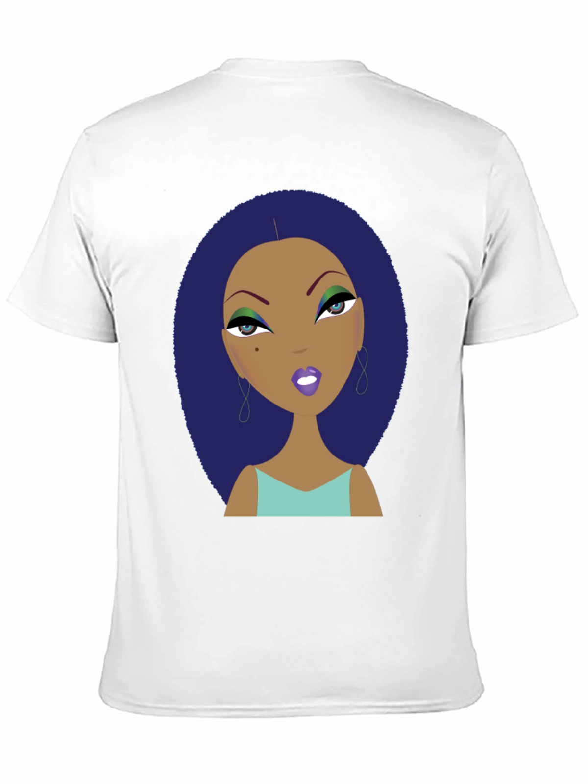 Funky Cartoon Lady Graphic Print Tee