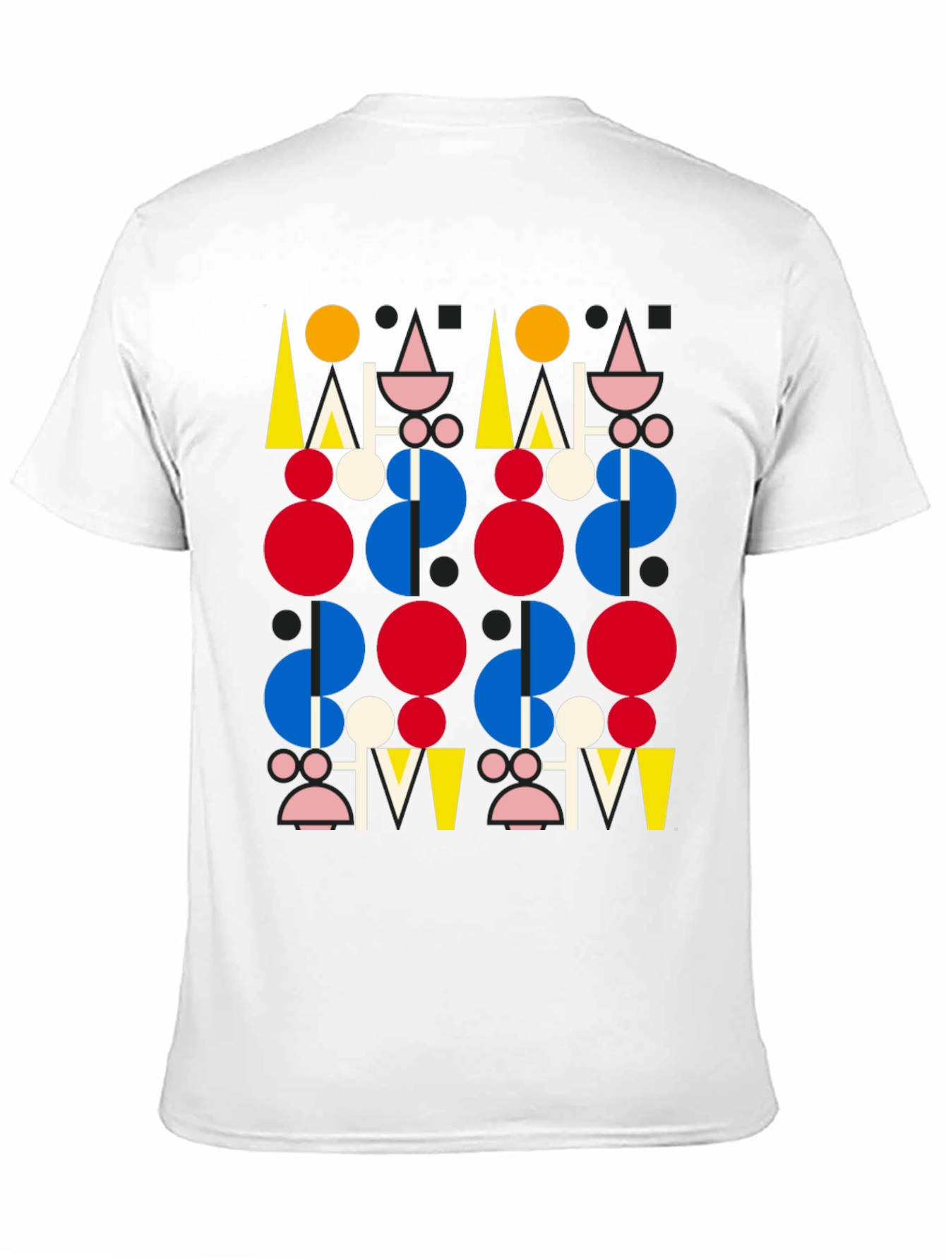 Abstract Geometric Pattern Black T-Shirt