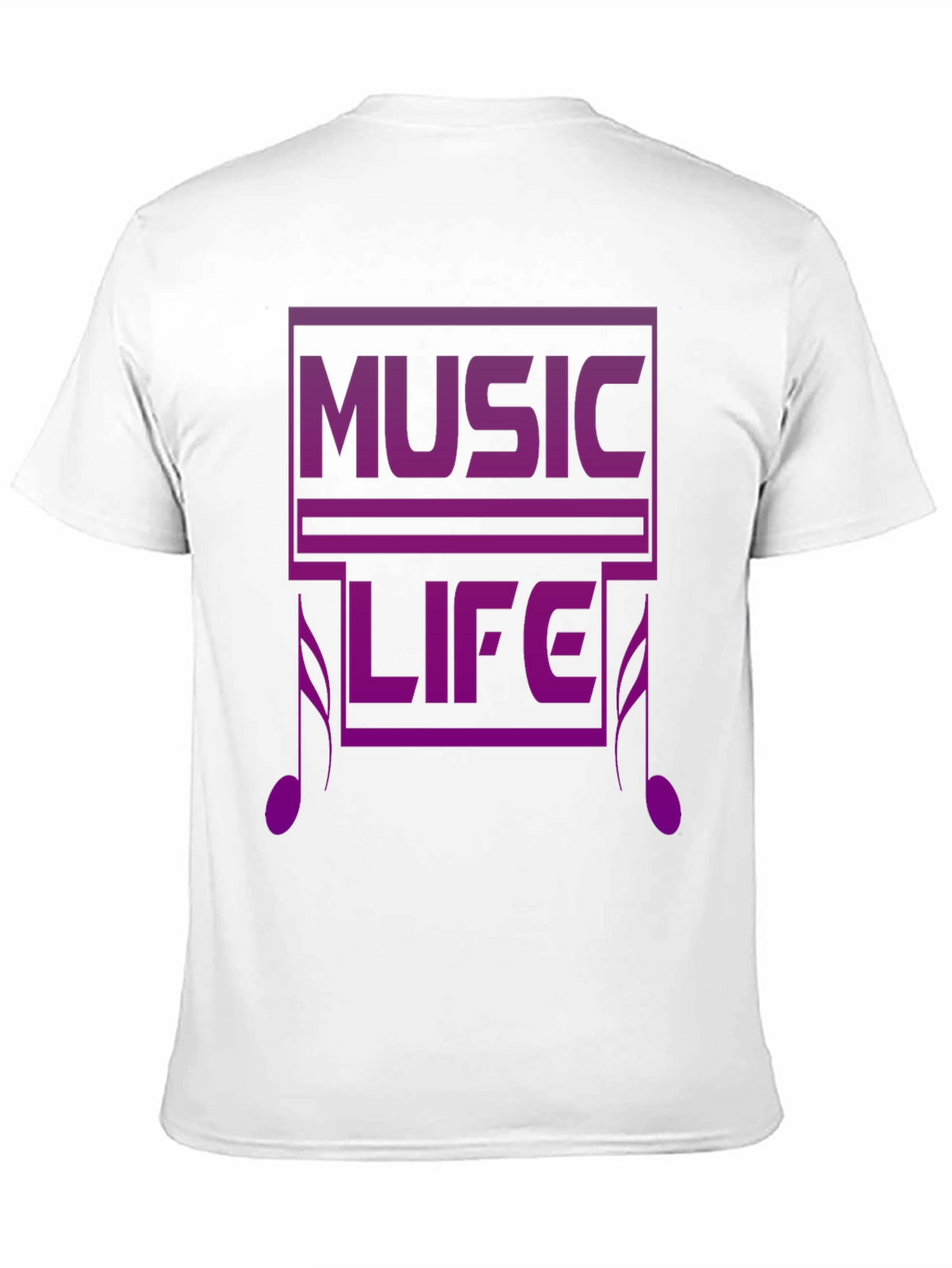 Music Life Graphic Tee - Black Casual T-Shirt