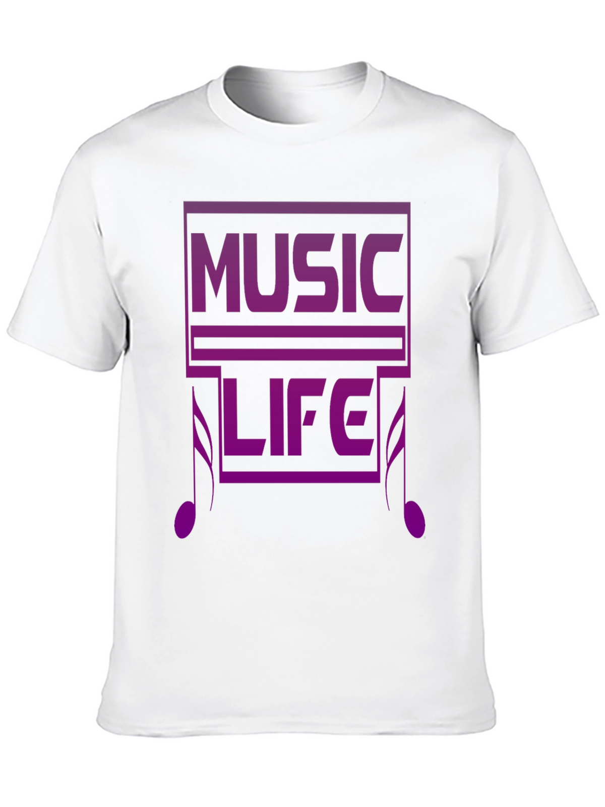 Music Life Graphic Tee - Black Casual T-Shirt