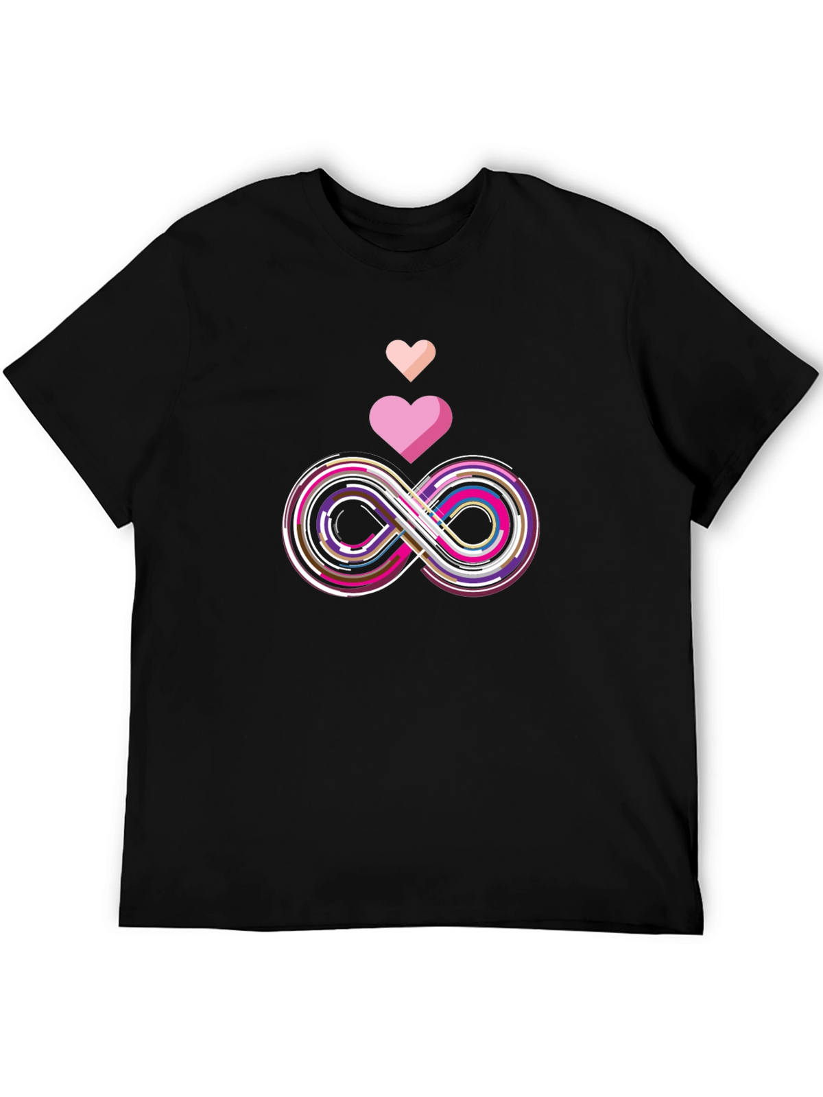 Infinity Love Graphic Tee - Stylish Black T-Shirt
