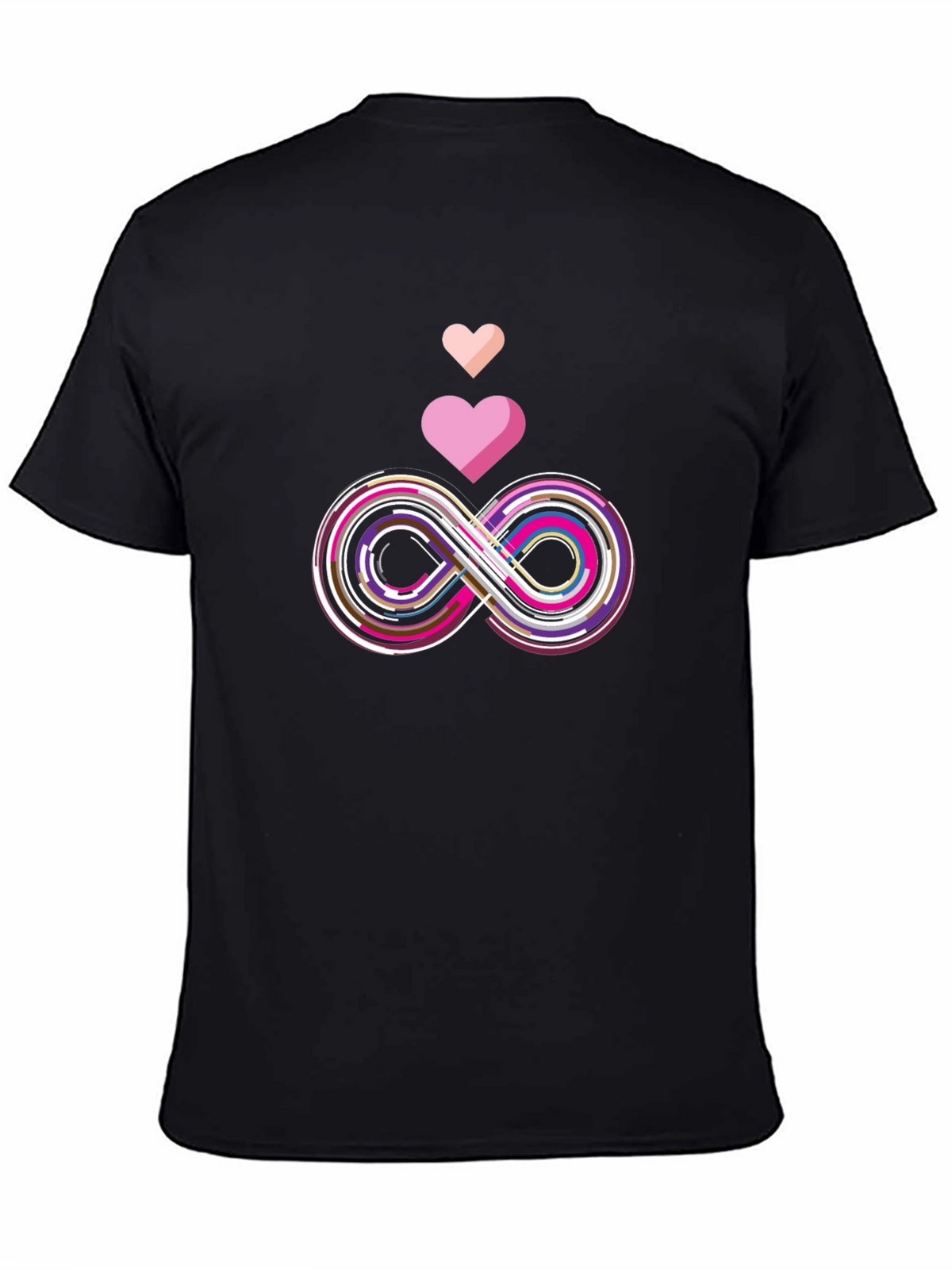 Infinity Love Graphic Tee - Stylish Black T-Shirt