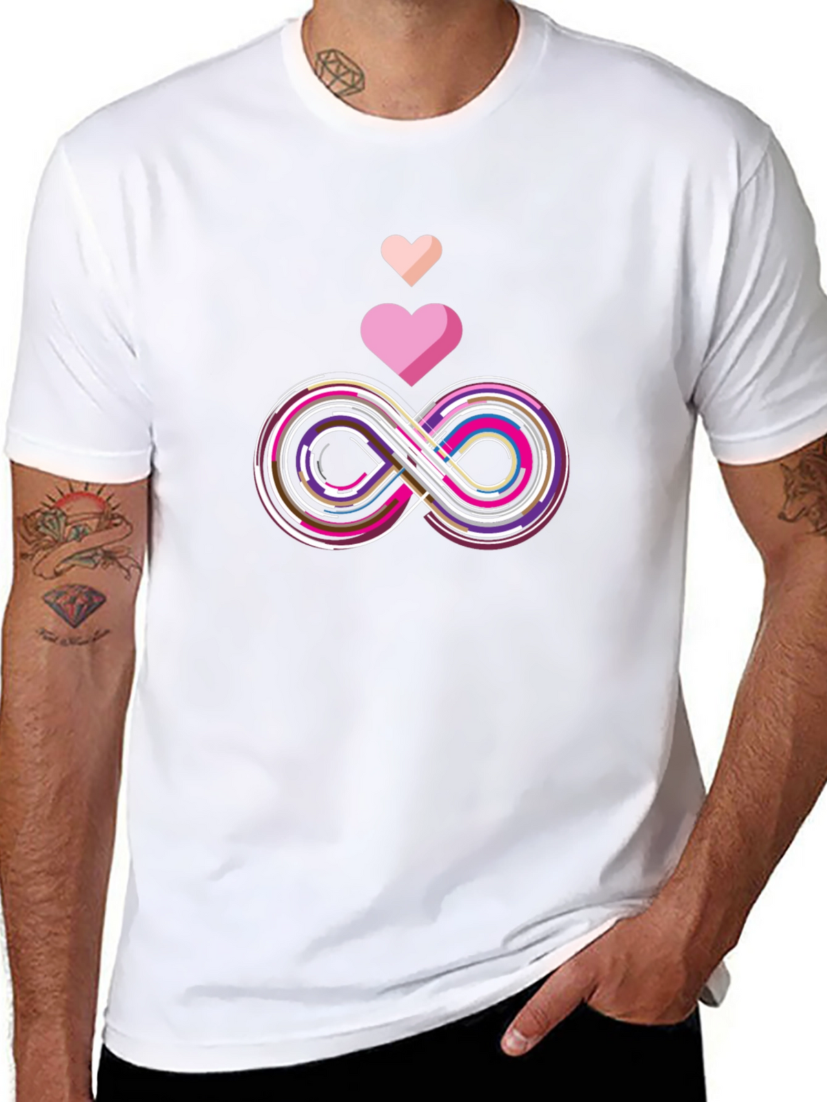 Infinity Love Graphic Tee - Stylish Black T-Shirt