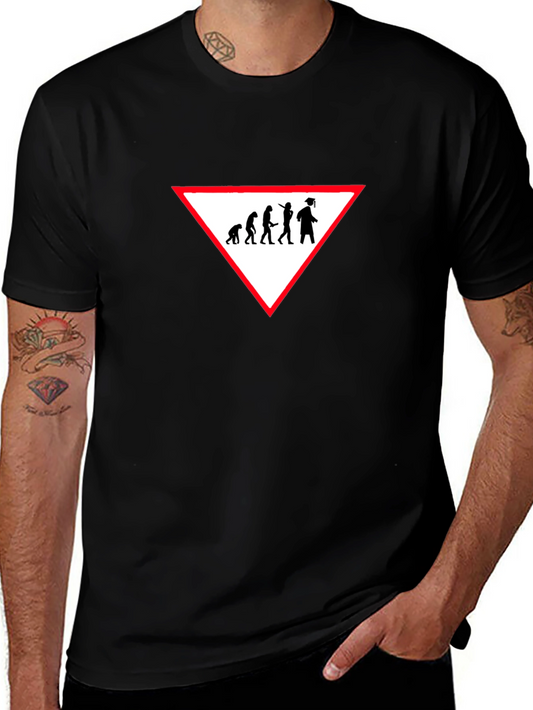 Evolution Graduation T-Shirt - Black Crew Neck