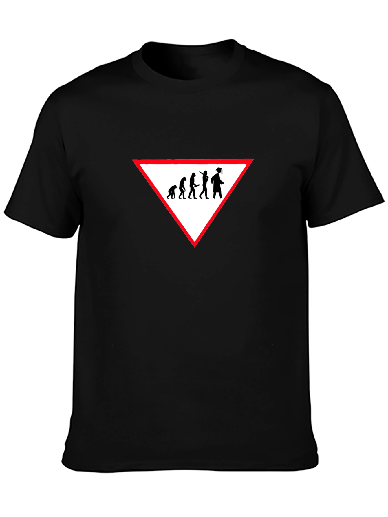 Evolution Graduation T-Shirt - Black Crew Neck