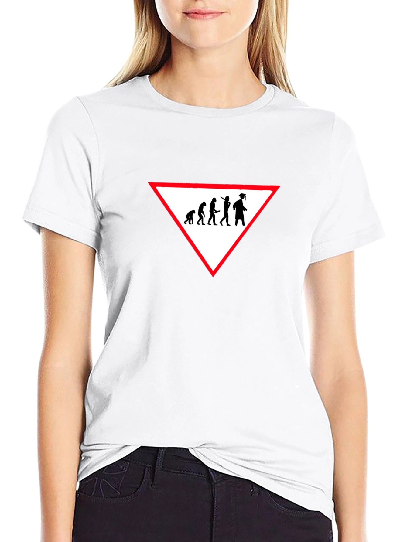 Evolution Graduation T-Shirt - Black Crew Neck