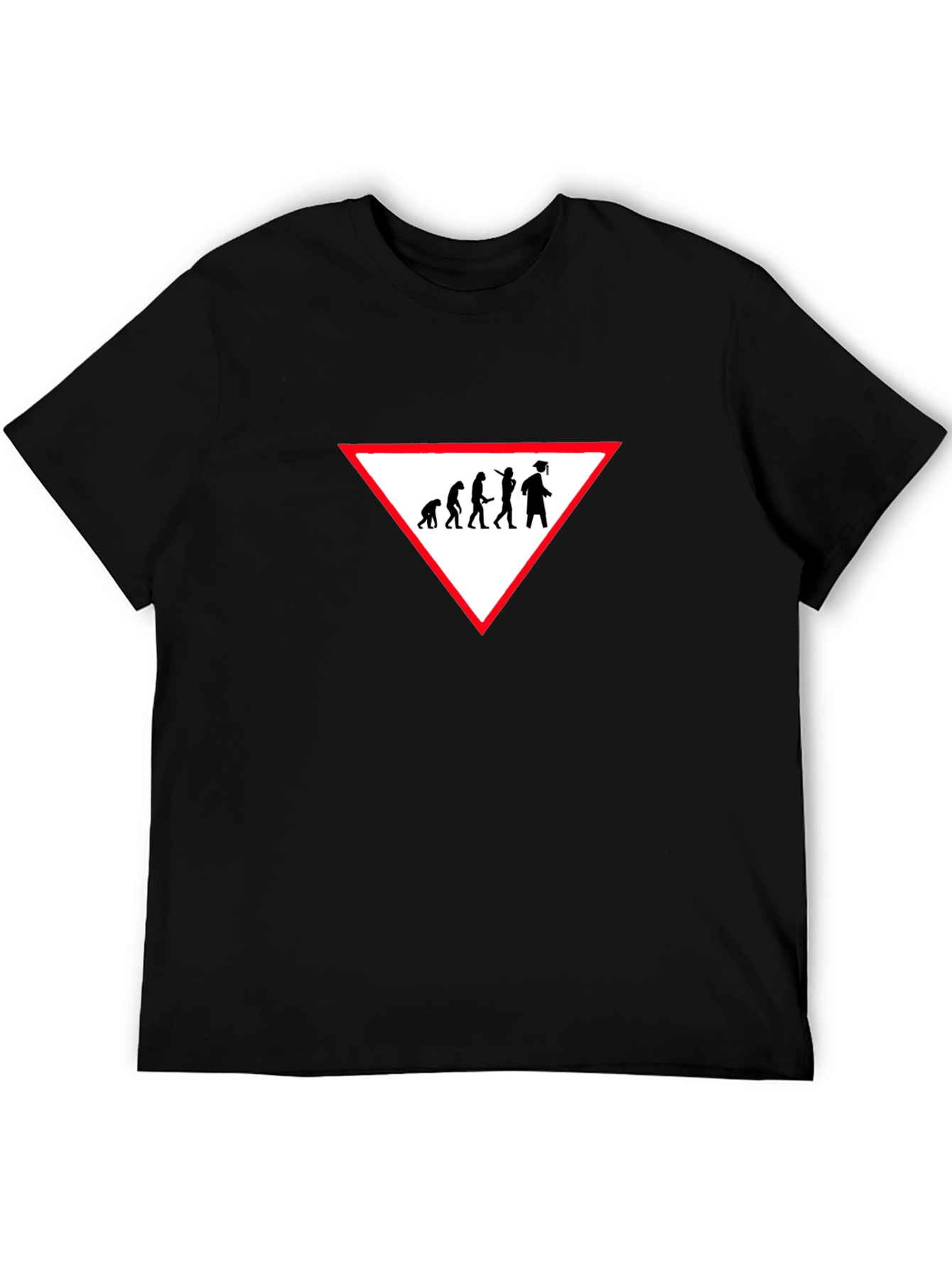 Evolution Graduation T-Shirt - Black Crew Neck