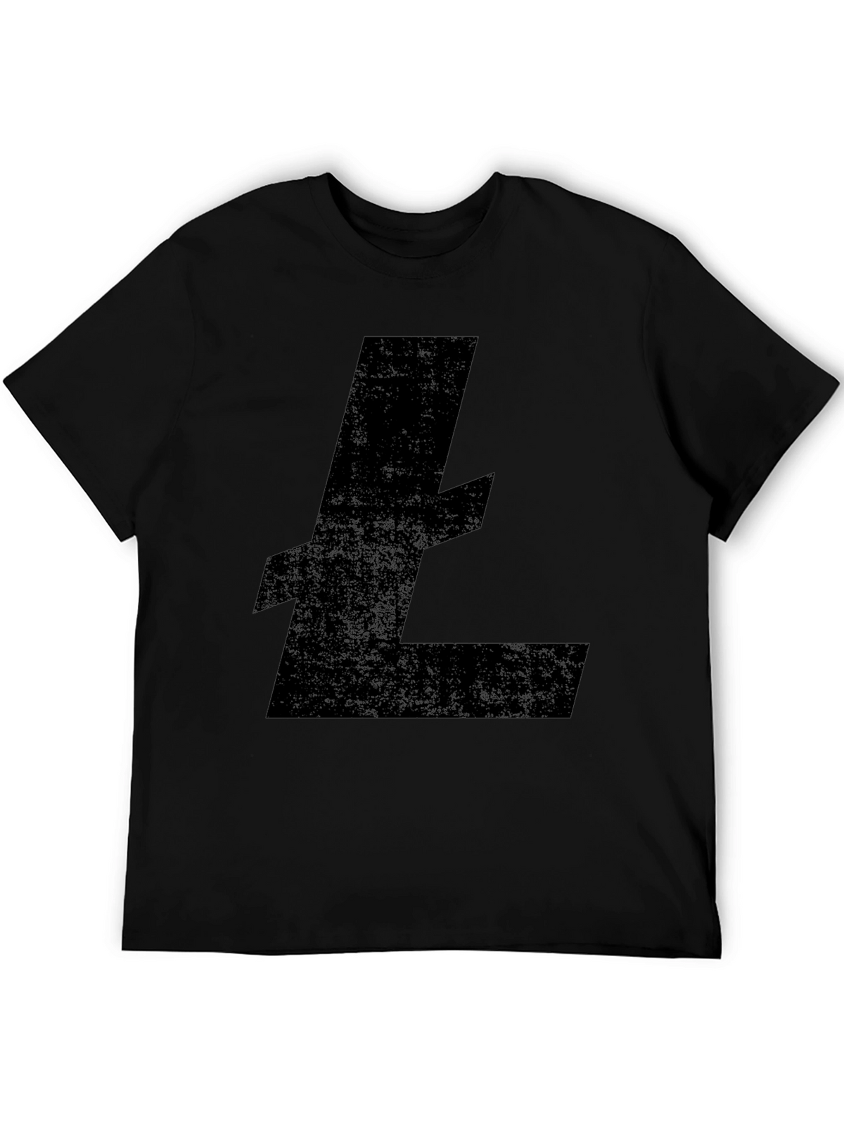 Litecoin Crypto Logo Black T-Shirt