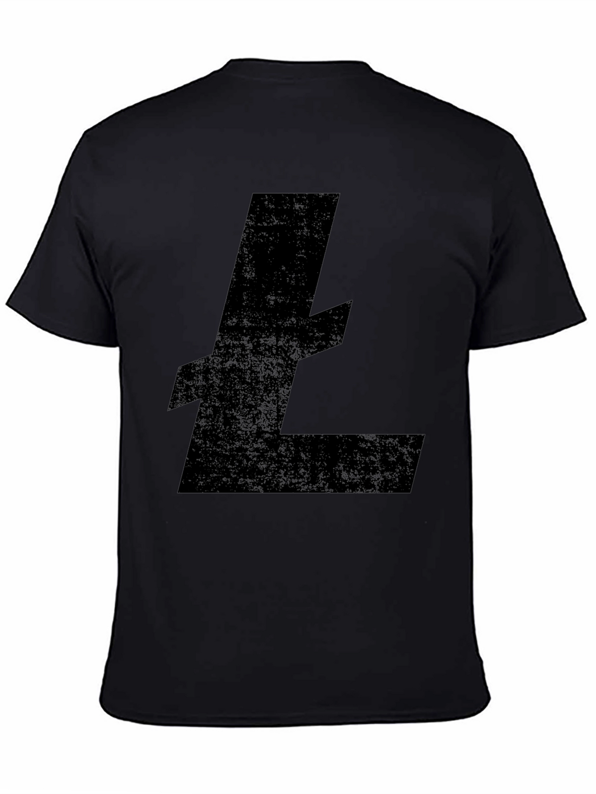 Litecoin Crypto Logo Black T-Shirt