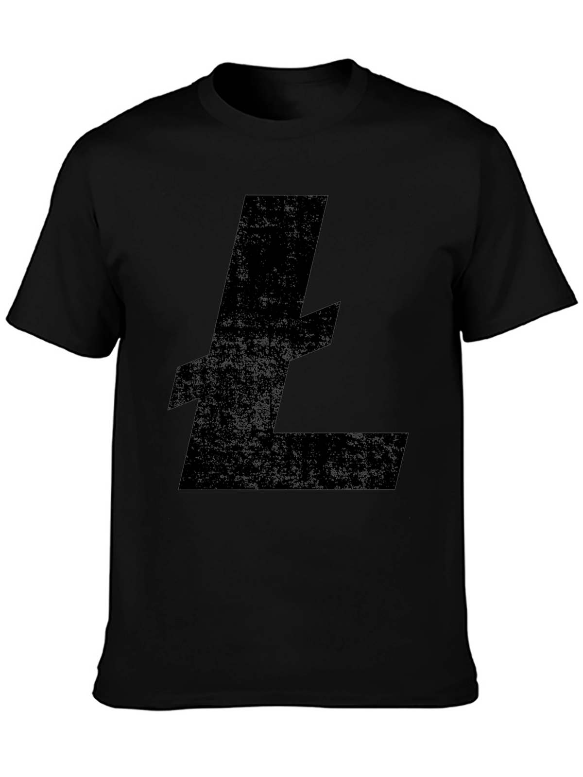 Litecoin Crypto Logo Black T-Shirt