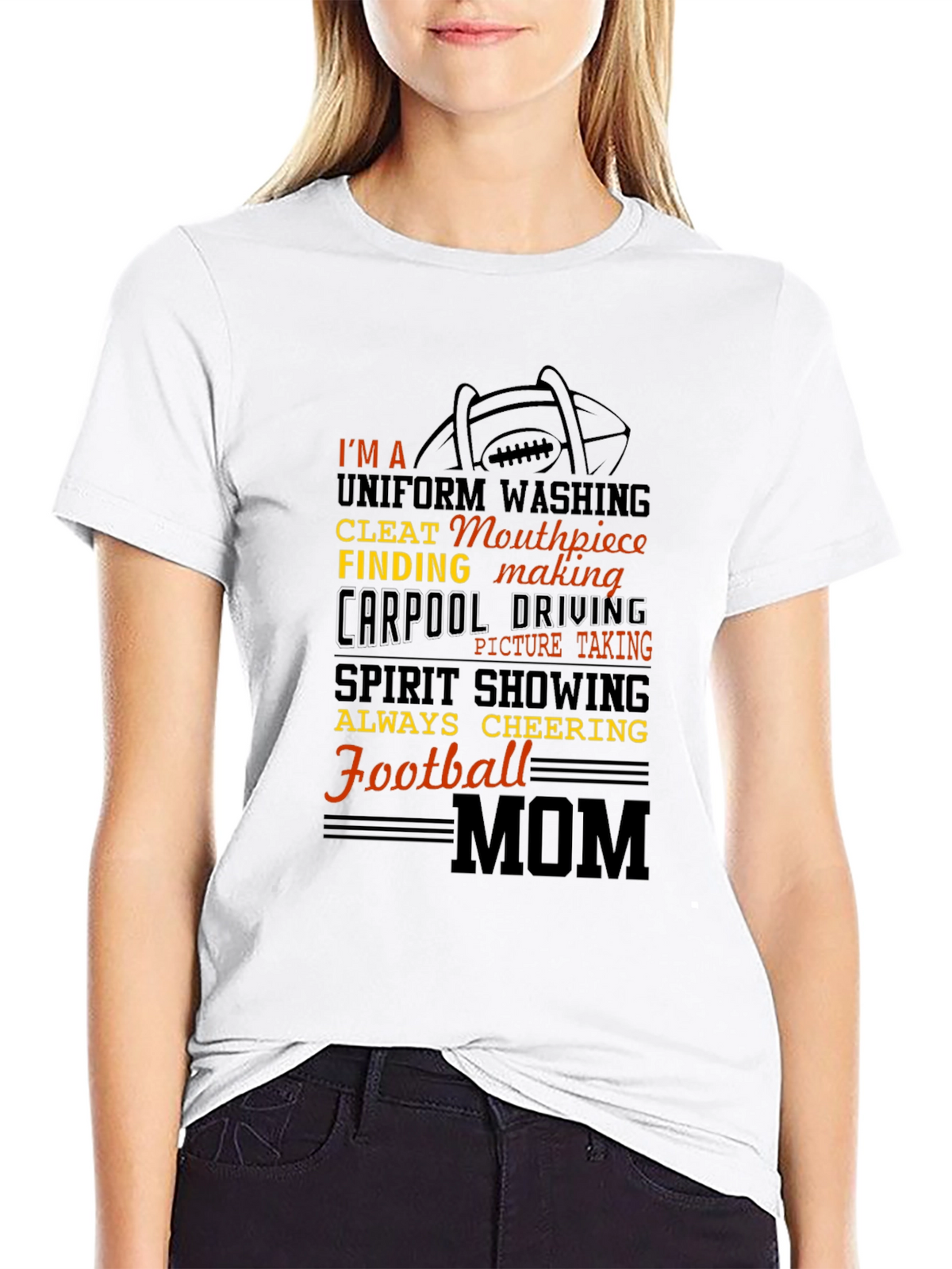 Football Mom T-Shirt: Uniform Washing Cleat Finding