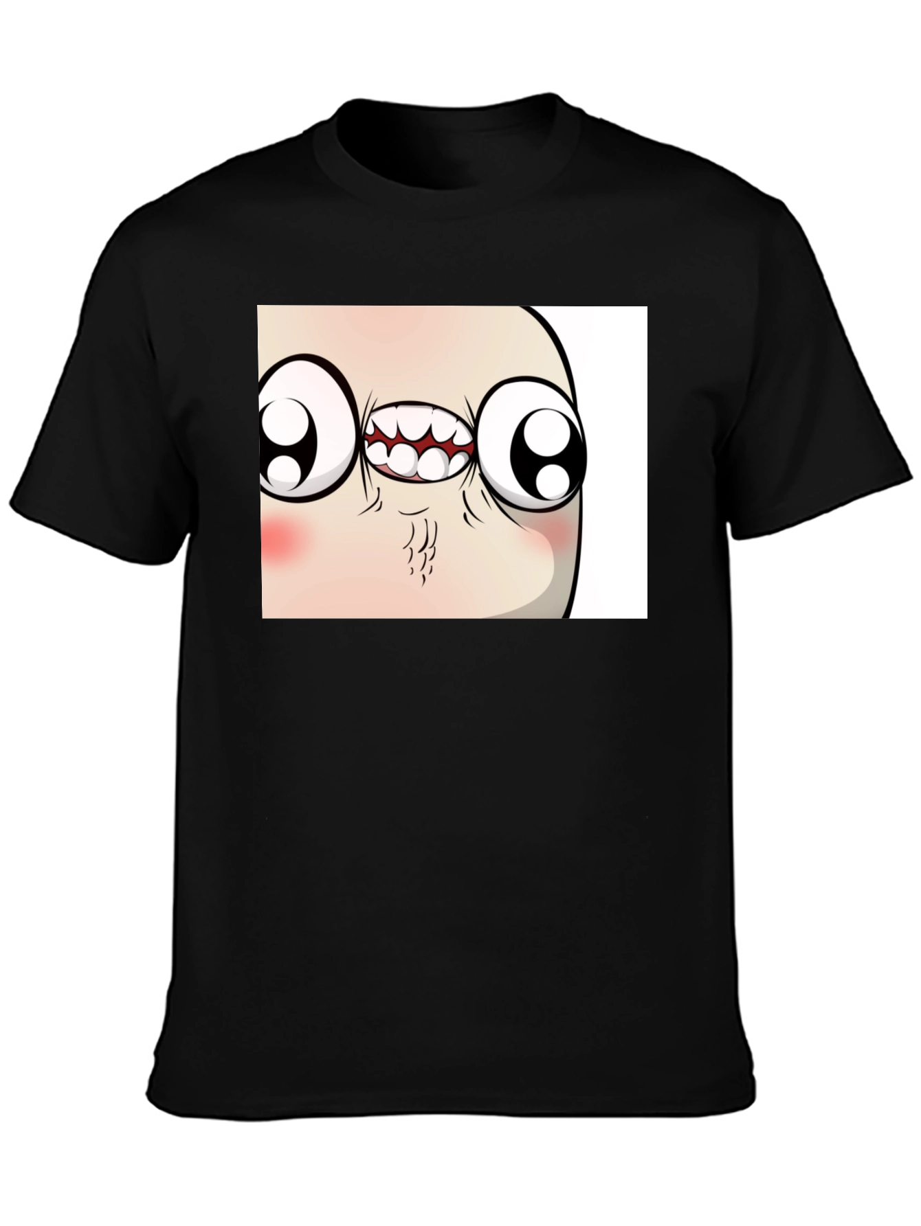 Troll Face Meme Graphic Tee - Funny Black T-Shirt