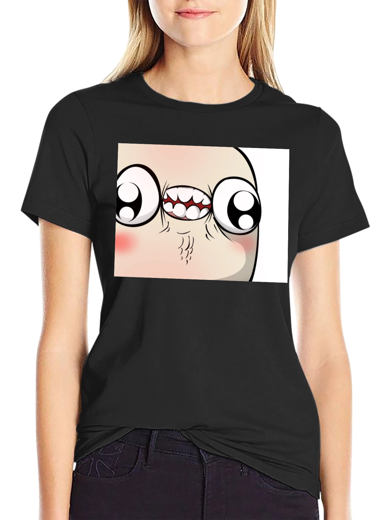 Troll Face Meme Graphic Tee - Funny Black T-Shirt