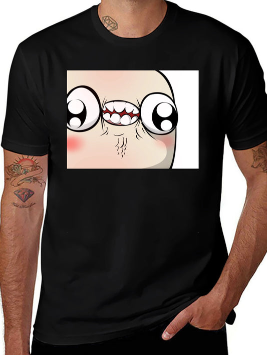 Troll Face Meme Graphic Tee - Funny Black T-Shirt