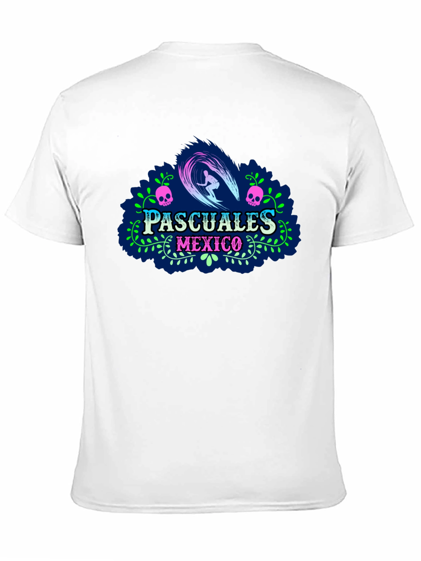 Pascuales Mexico Surfing Skull T-Shirt