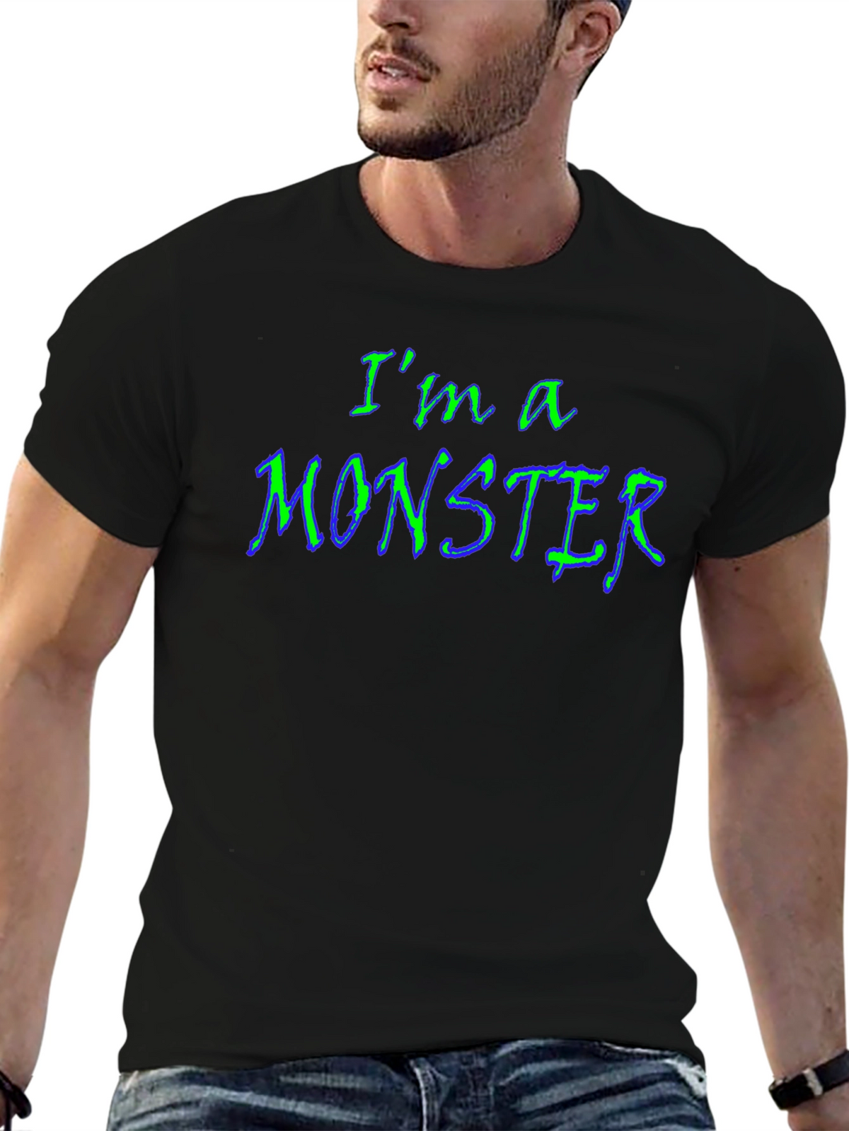Im a Monster Graphic Tee - Black