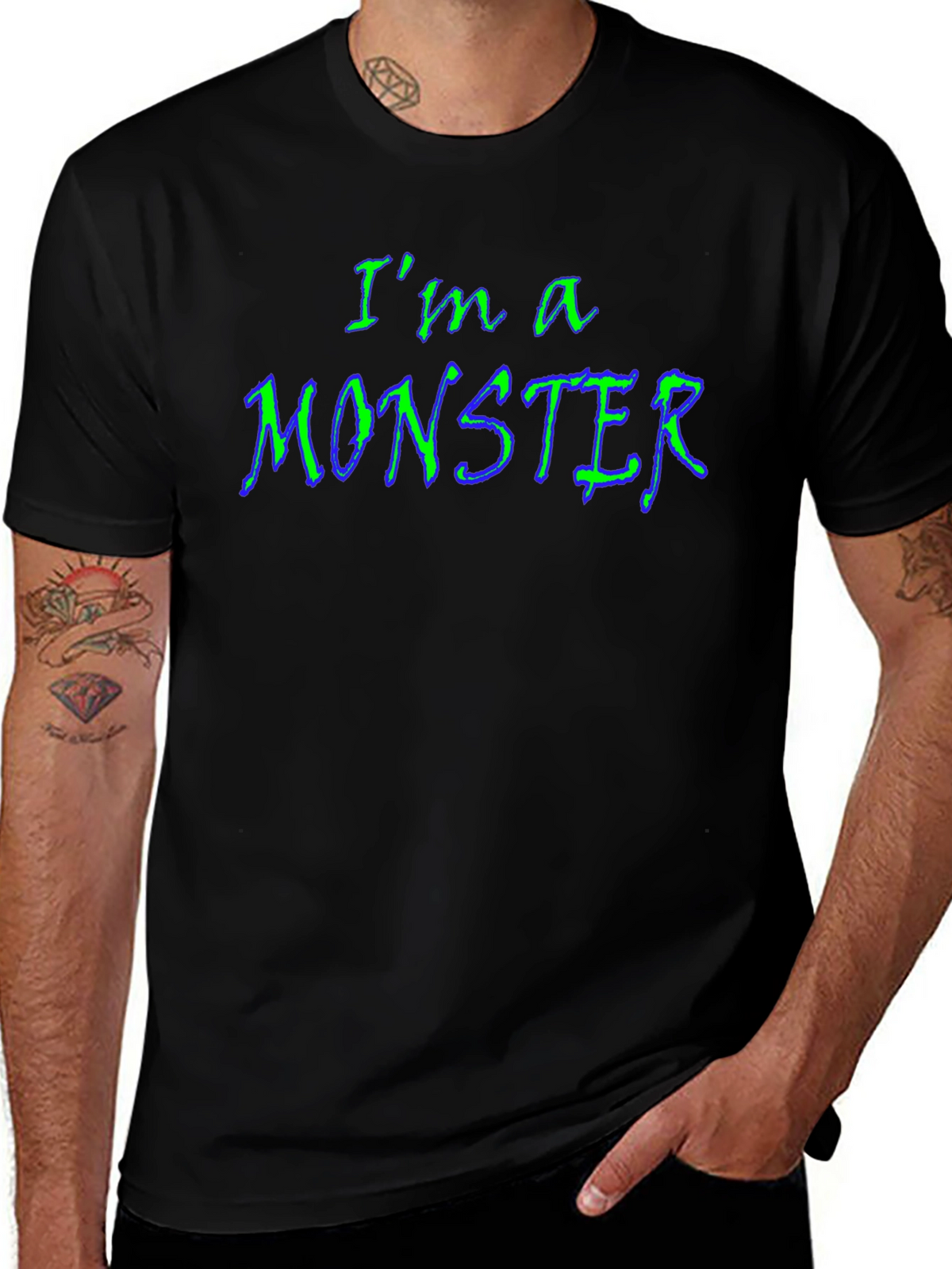 Im a Monster Graphic Tee - Black