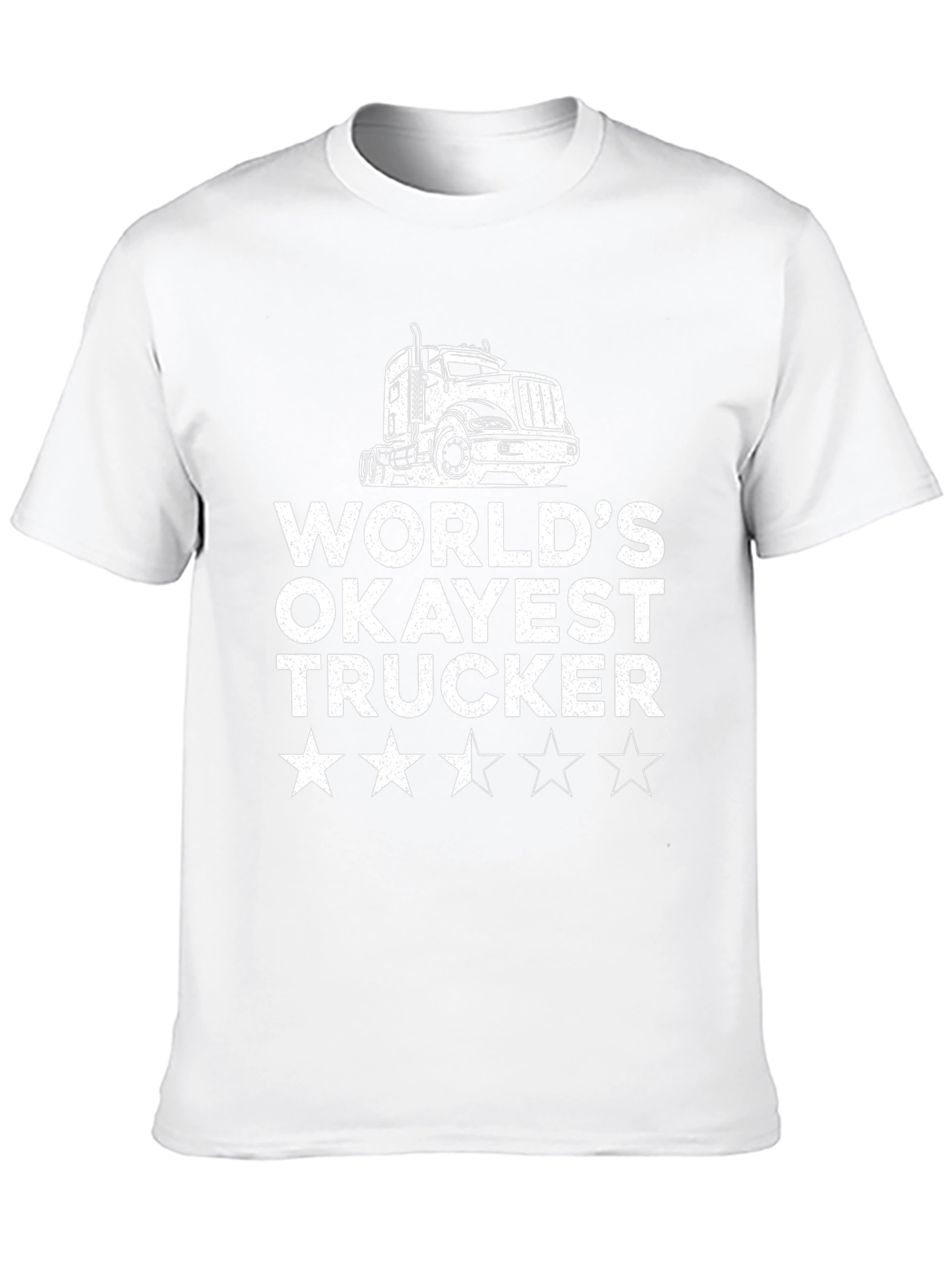 Worlds Okayest Trucker Black T-Shirt