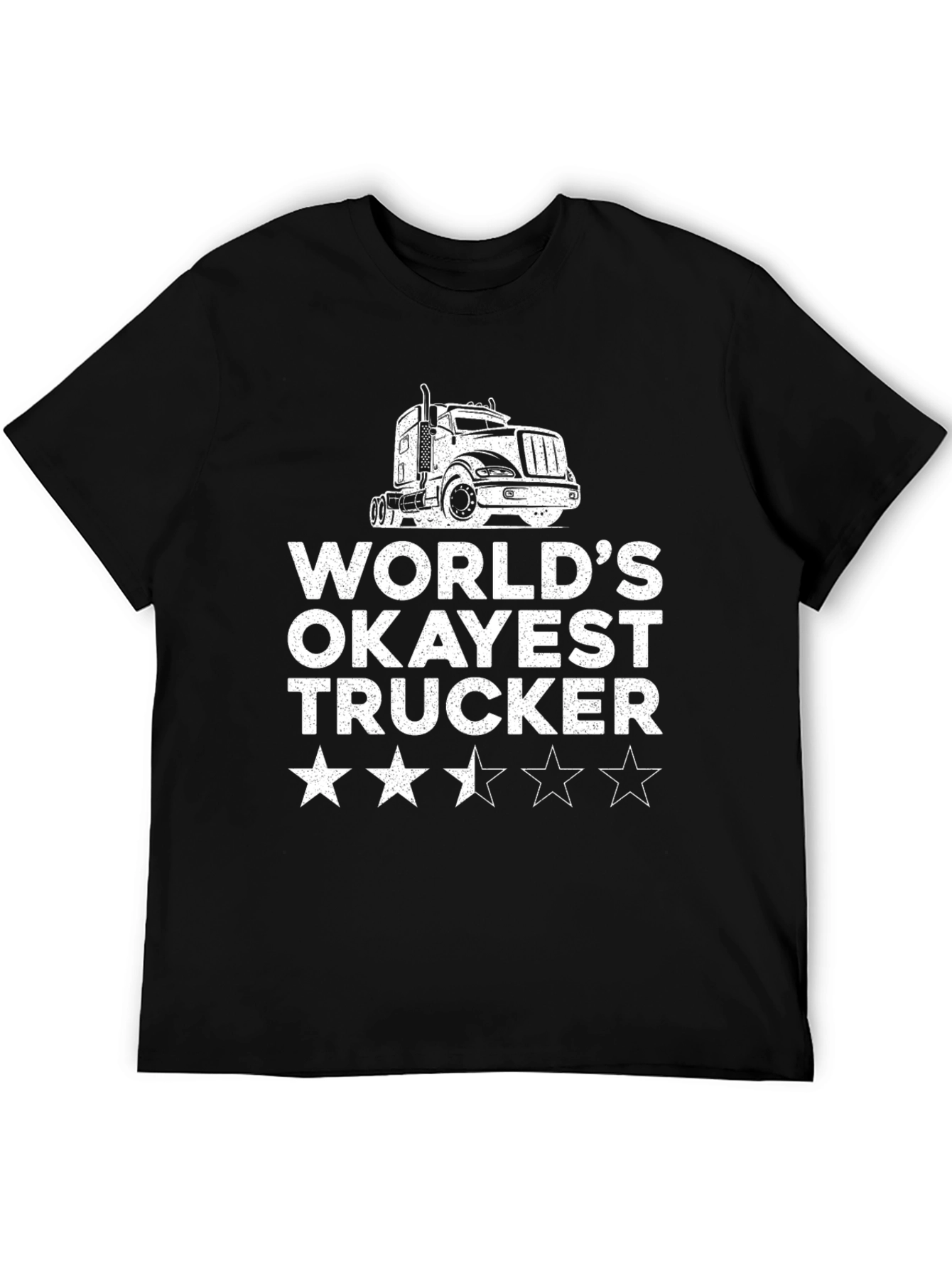 Worlds Okayest Trucker Black T-Shirt