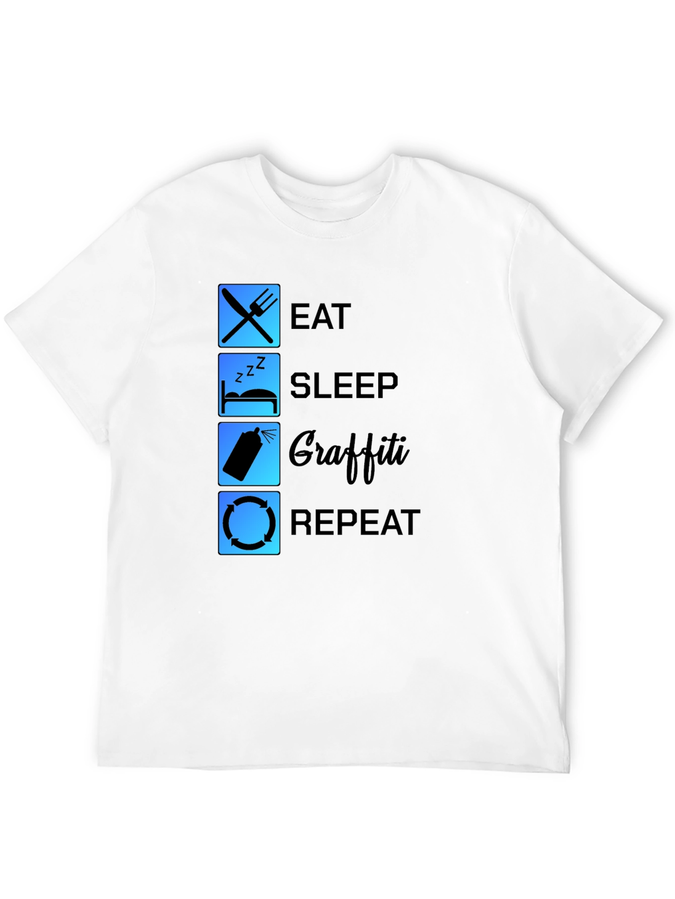 Eat Sleep Graffiti Repeat T-Shirt