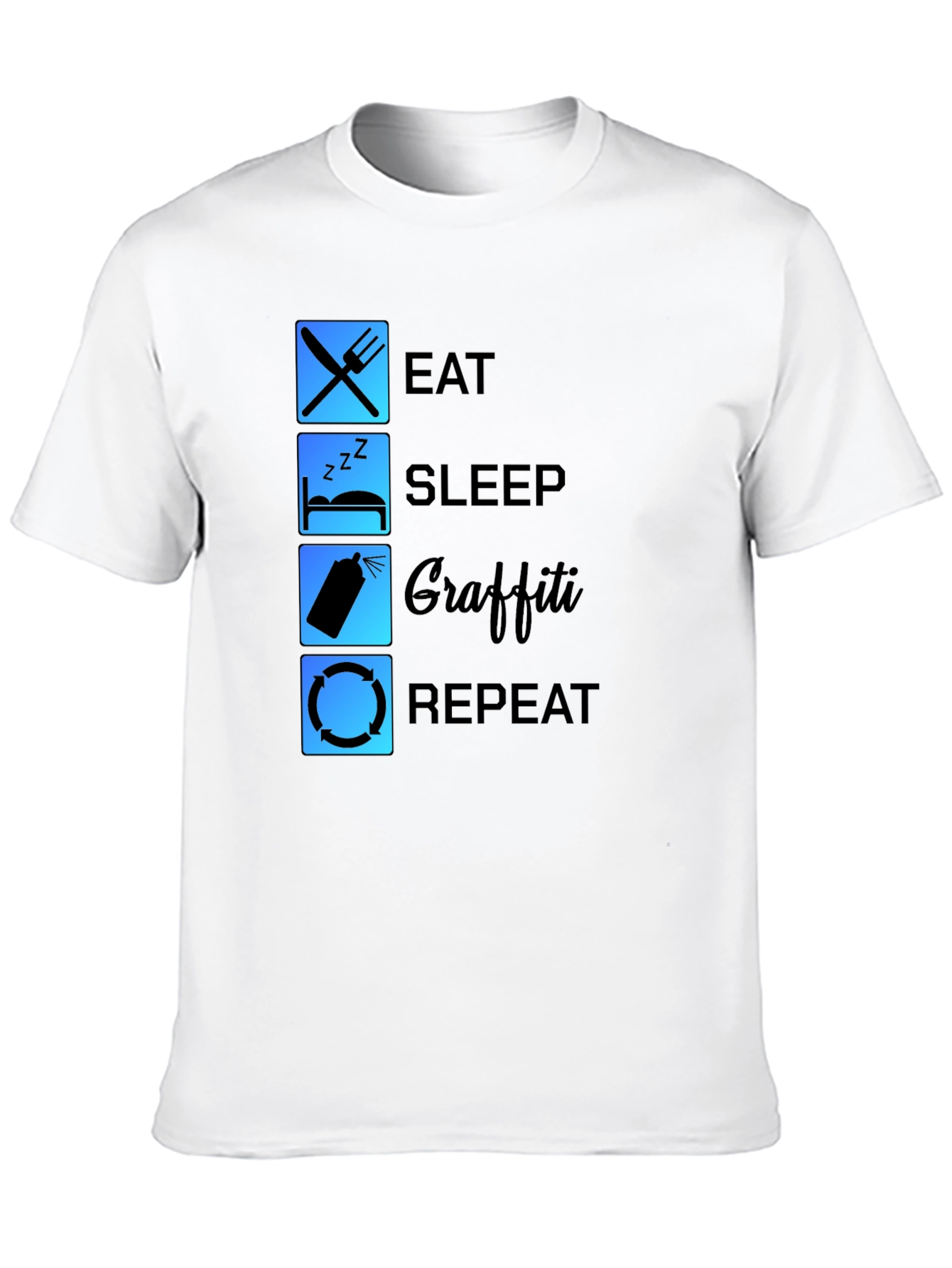 Eat Sleep Graffiti Repeat T-Shirt