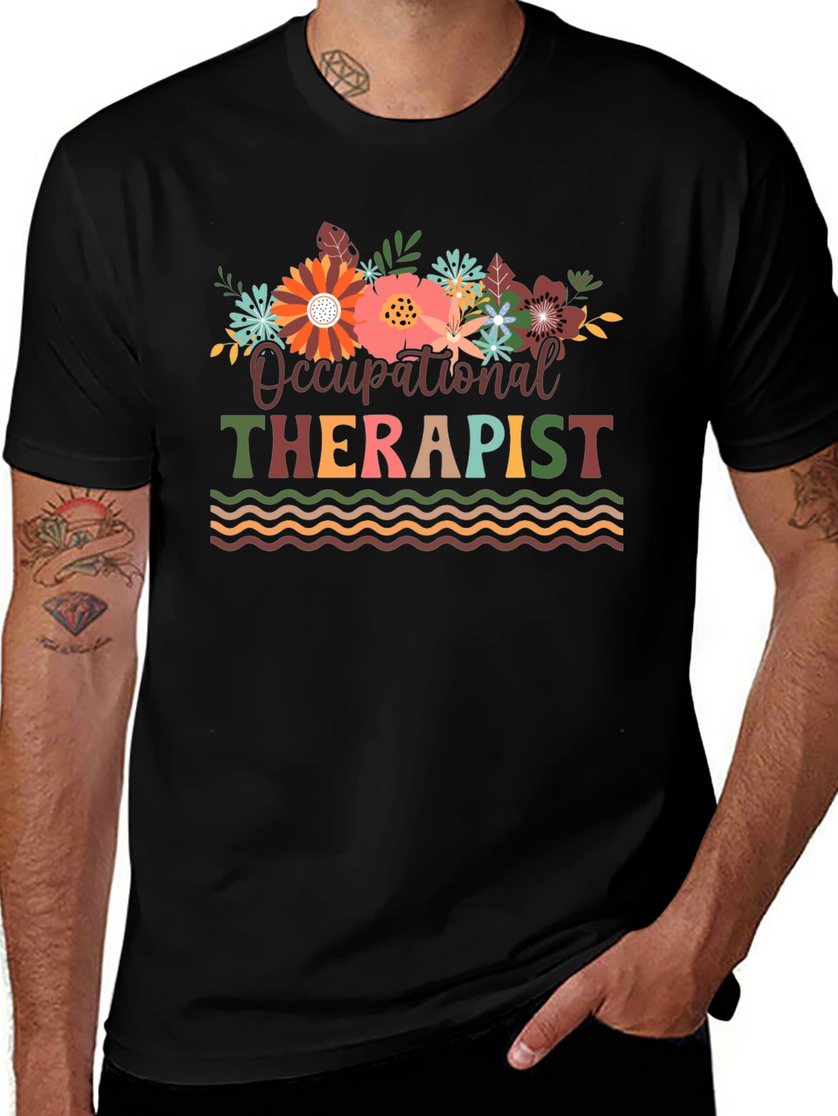Occupational Therapist Floral T-Shirt