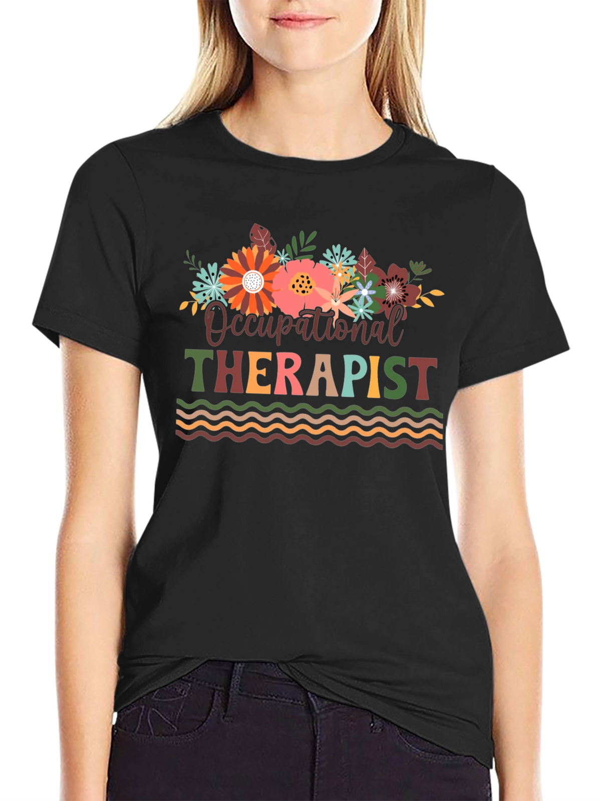Occupational Therapist Floral T-Shirt