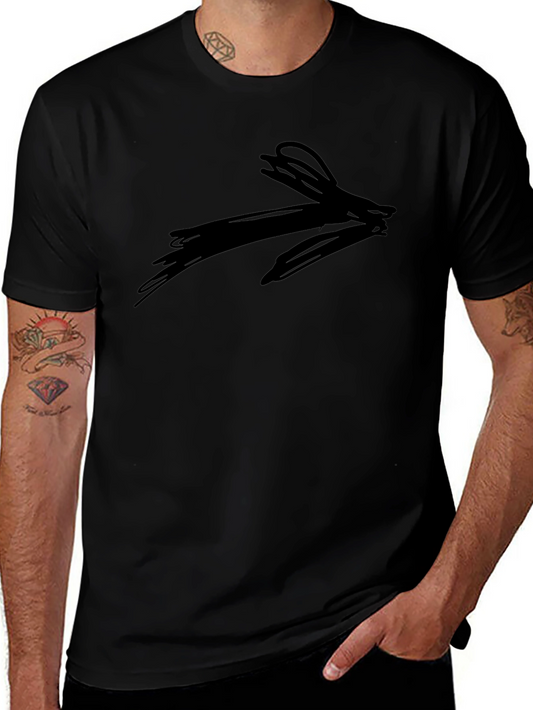 Abstract Arrow Graphic Tee - Black Casual Shirt