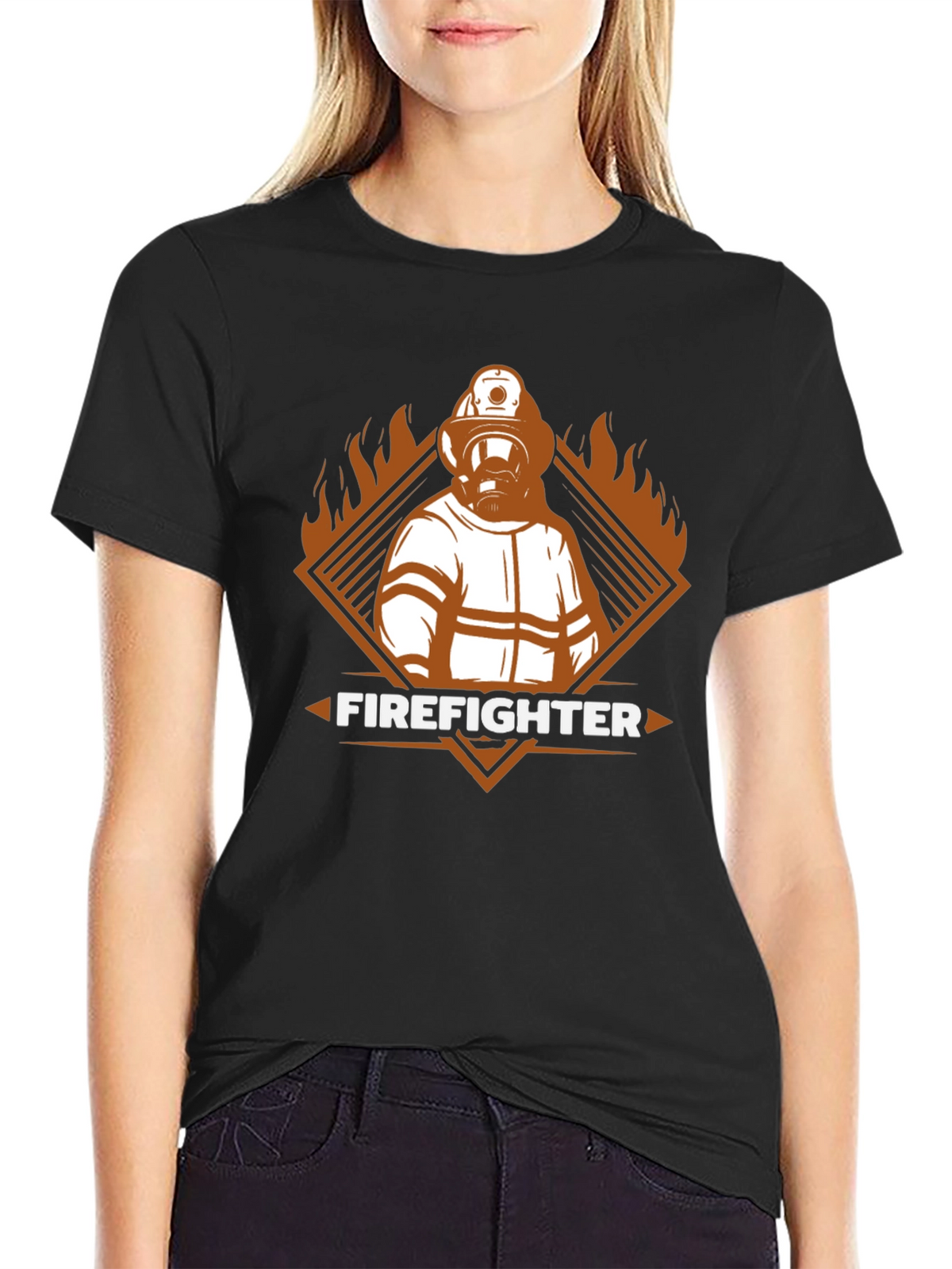 Firefighter Graphic Tee - Heroic Design T-Shirt