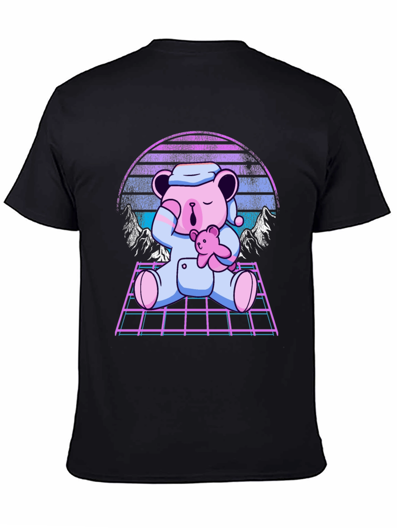 Retro Vaporwave Sleeping Bear T-Shirt