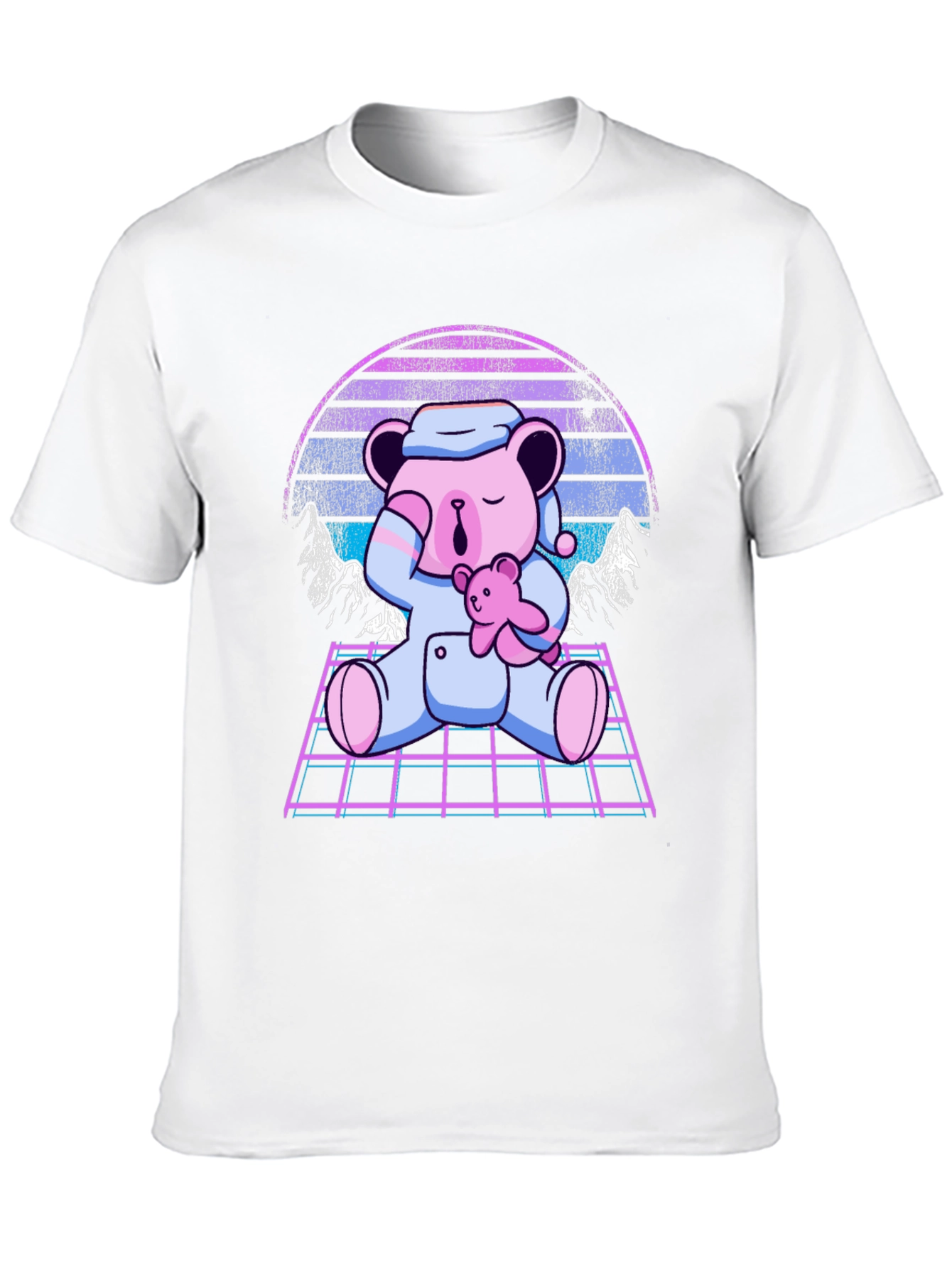 Retro Vaporwave Sleeping Bear T-Shirt