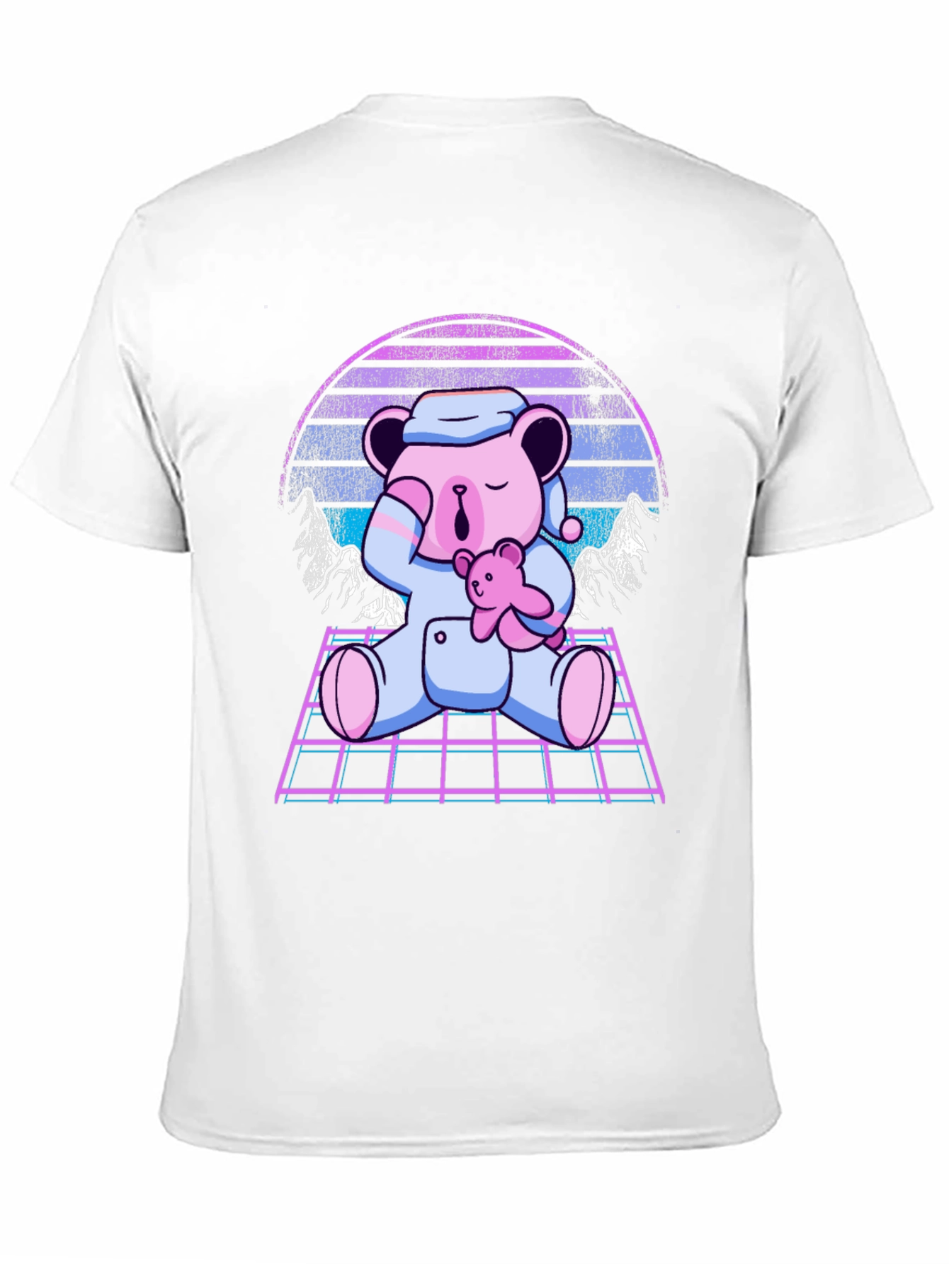Retro Vaporwave Sleeping Bear T-Shirt