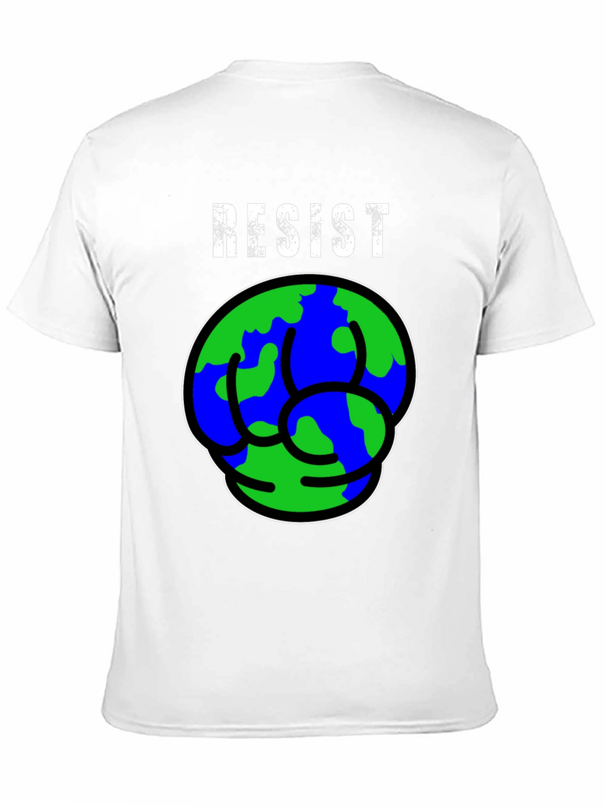 Resist Earth Fist Graphic Tee - Eco-Friendly Activism T-Shirt