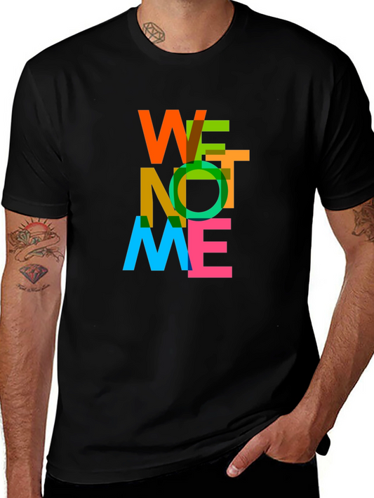 WE NOT ME Graphic T-Shirt - Black Crew Neck Tee