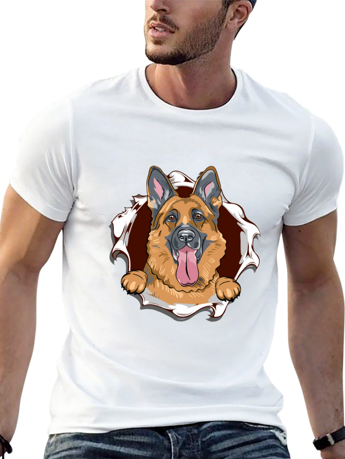 German Shepherd Dog Graphic T-Shirt