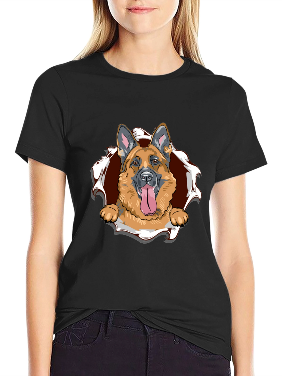 German Shepherd Dog Graphic T-Shirt