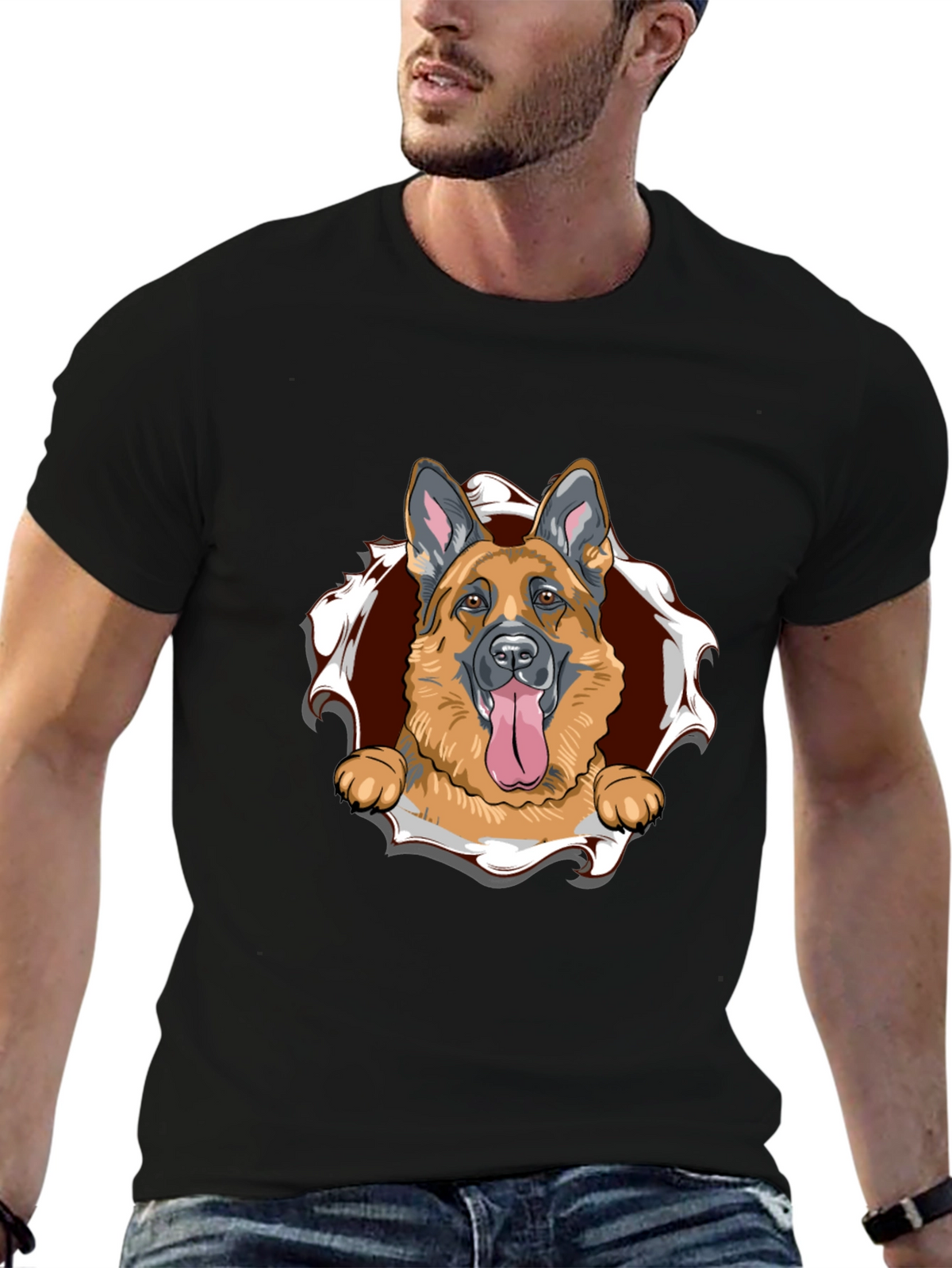 German Shepherd Dog Graphic T-Shirt