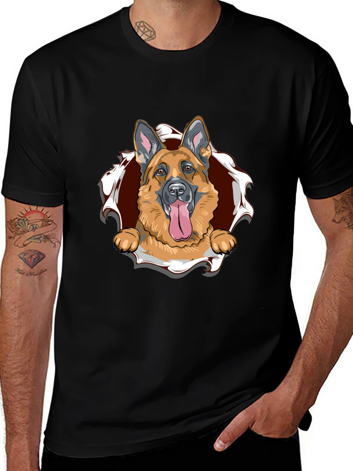 German Shepherd Dog Graphic T-Shirt