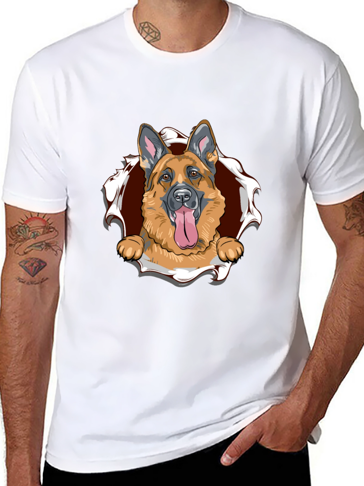 German Shepherd Dog Graphic T-Shirt