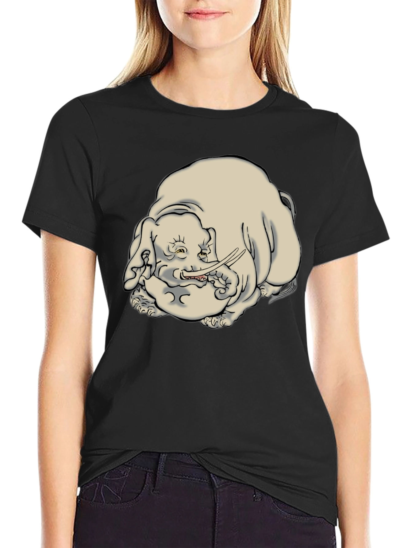 Elephant Graphic Tee - Unique Artistic Design