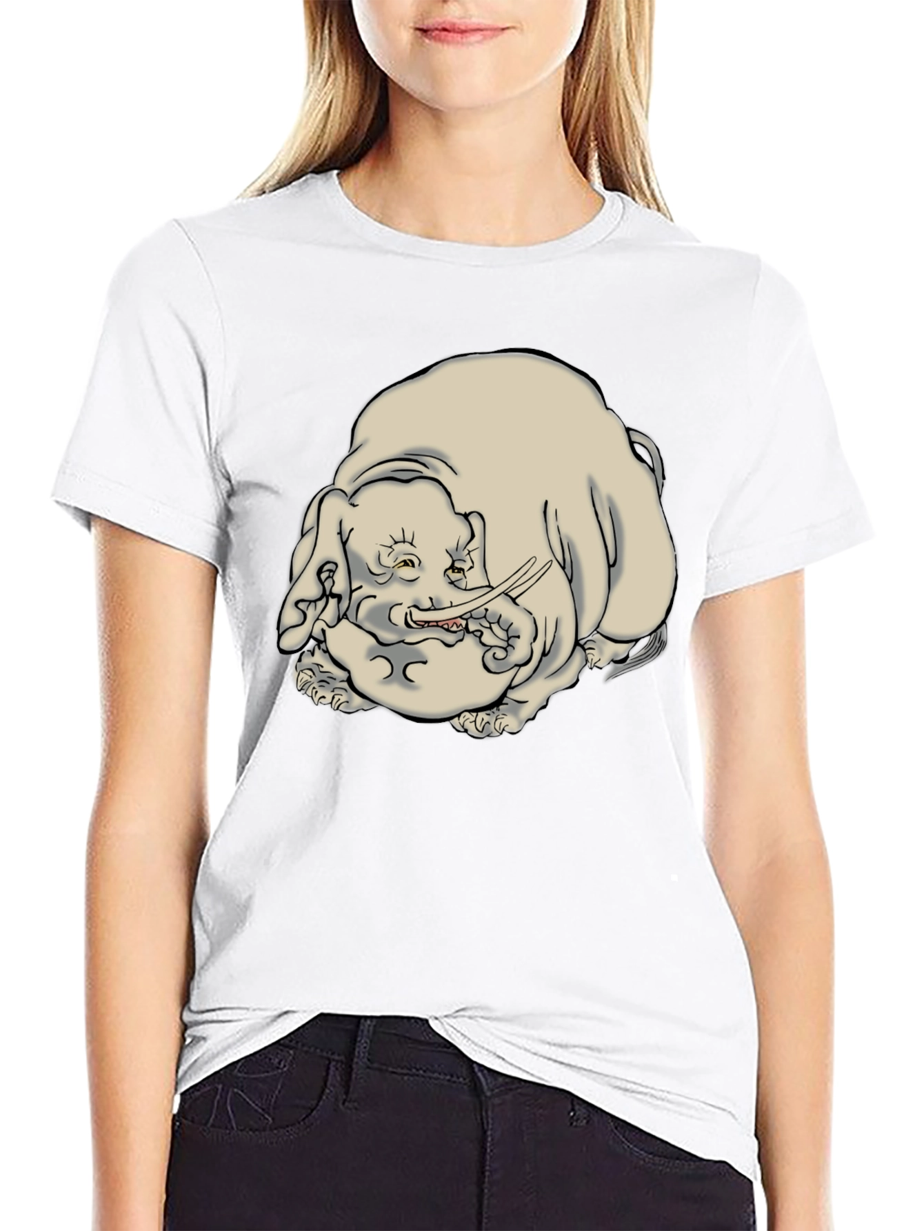 Elephant Graphic Tee - Unique Artistic Design