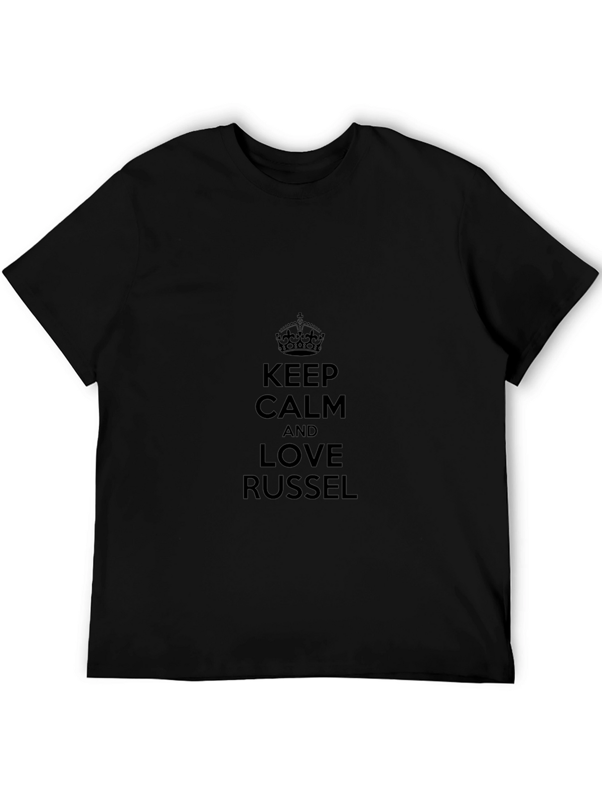 Keep Calm & Love Russel Black Tee