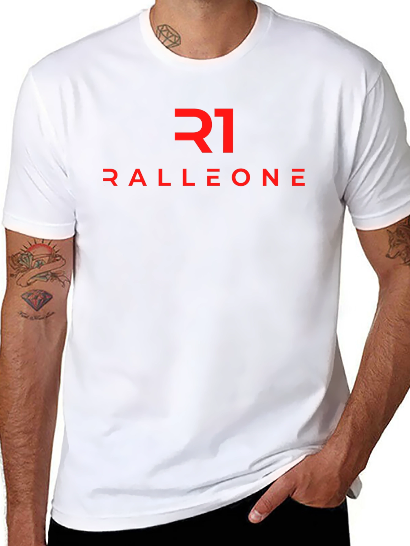 Ralleone Graphic Tee - Stylish Black Cotton T-Shirt