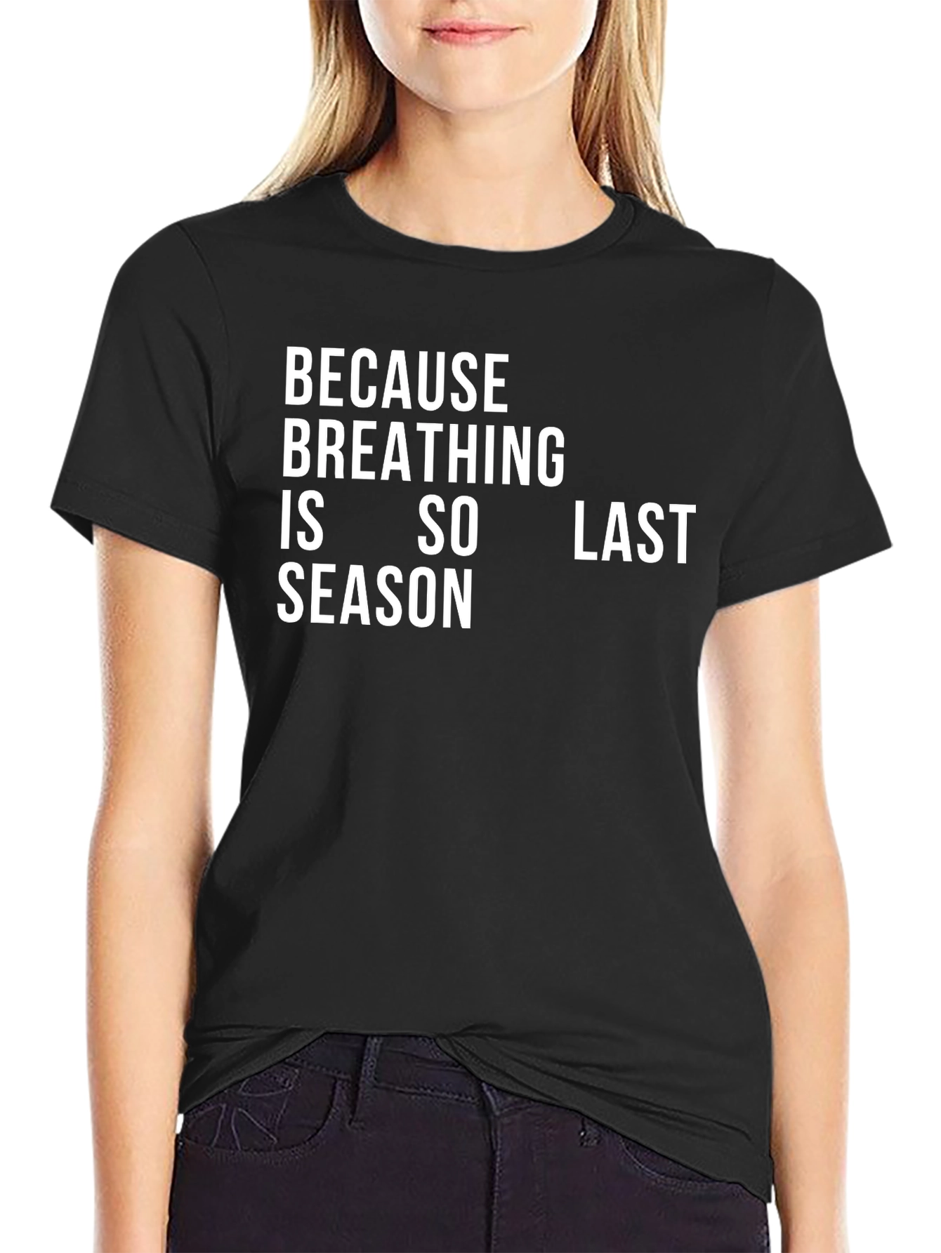 Breathing is So Last Season Black T-Shirt