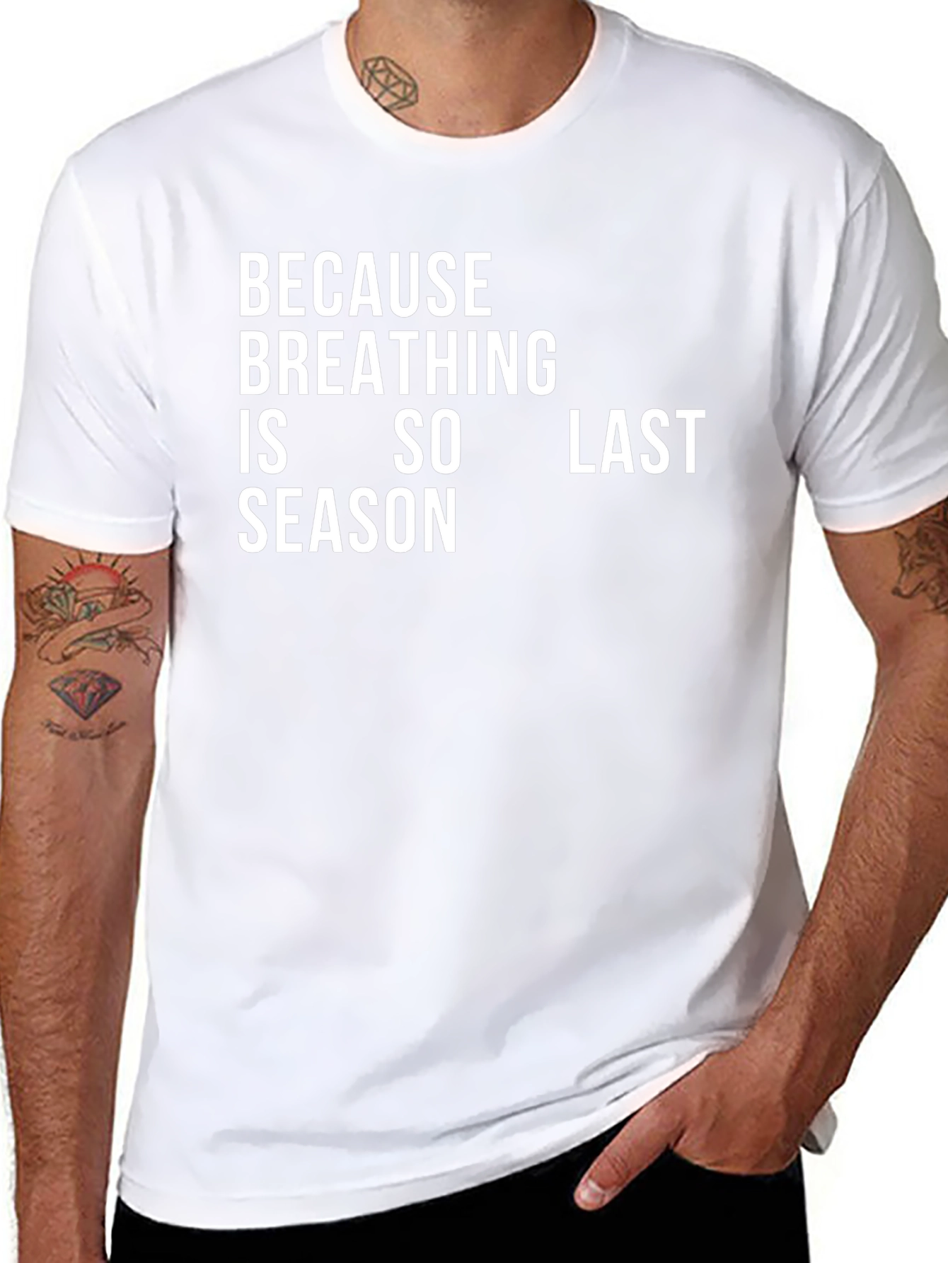 Breathing is So Last Season Black T-Shirt