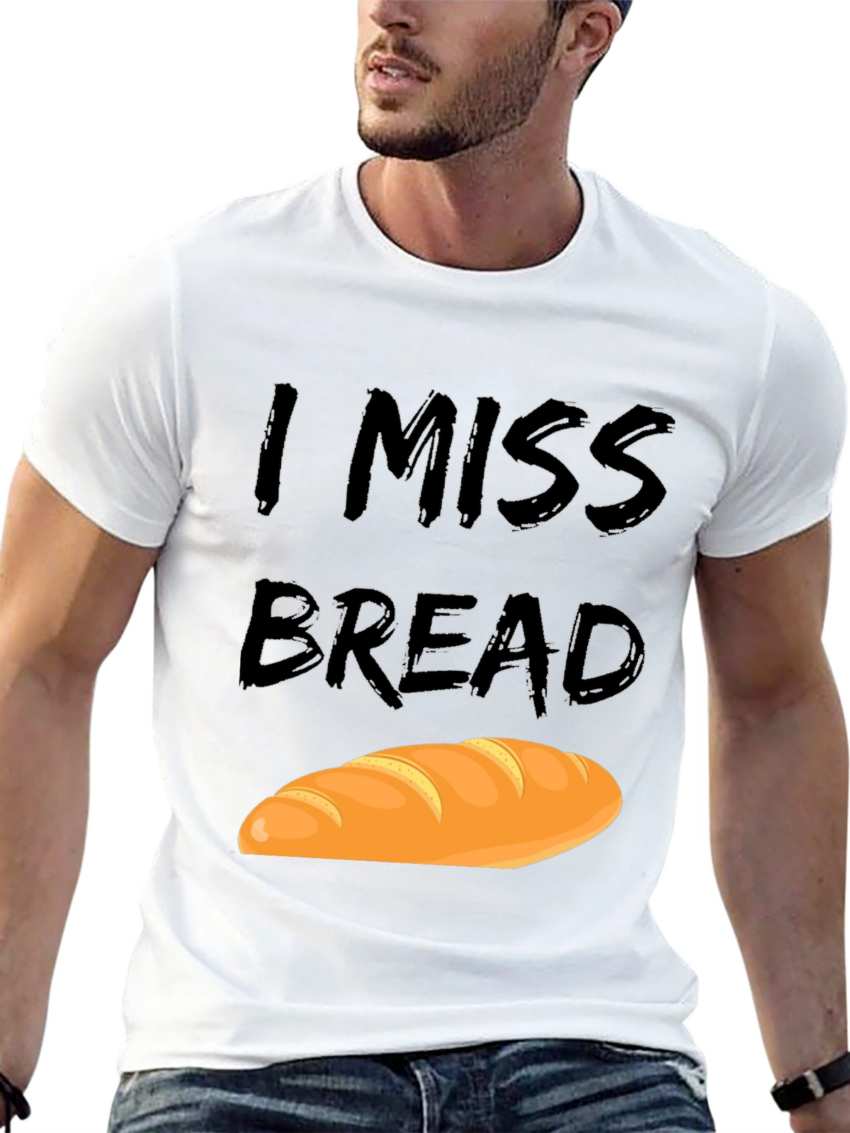 I Miss Bread Funny Food T-Shirt