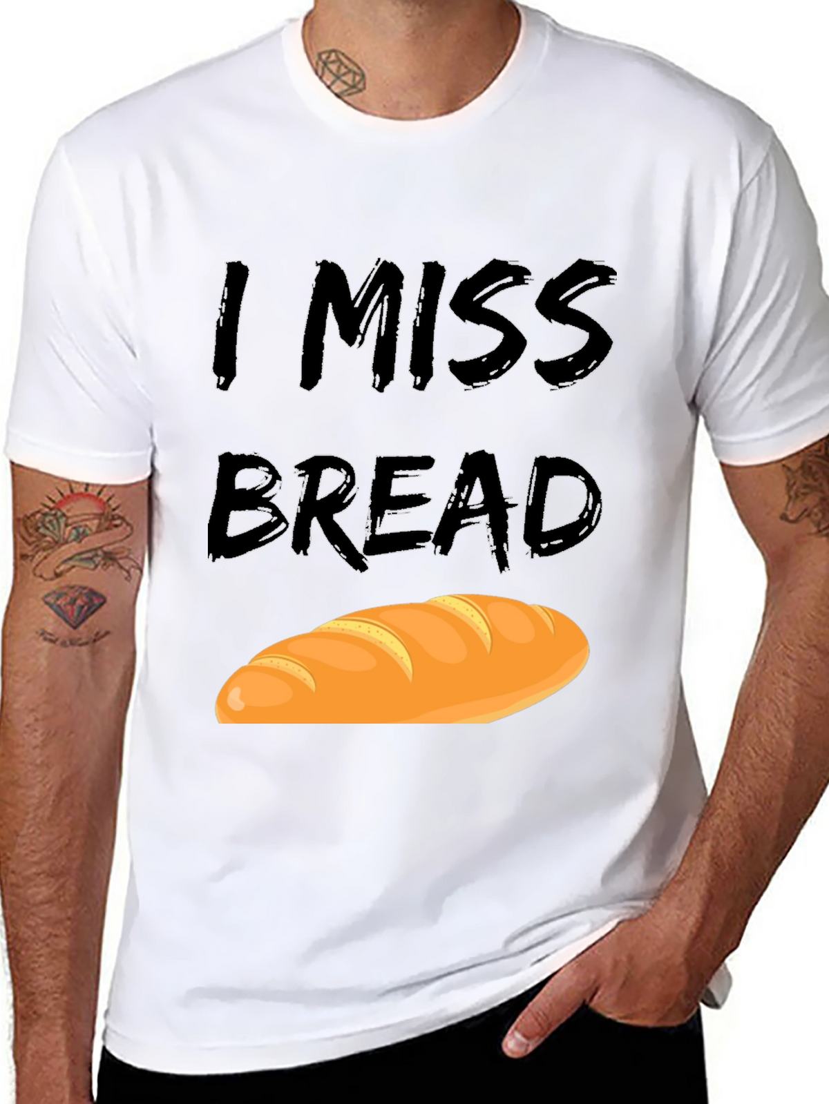 I Miss Bread Funny Food T-Shirt