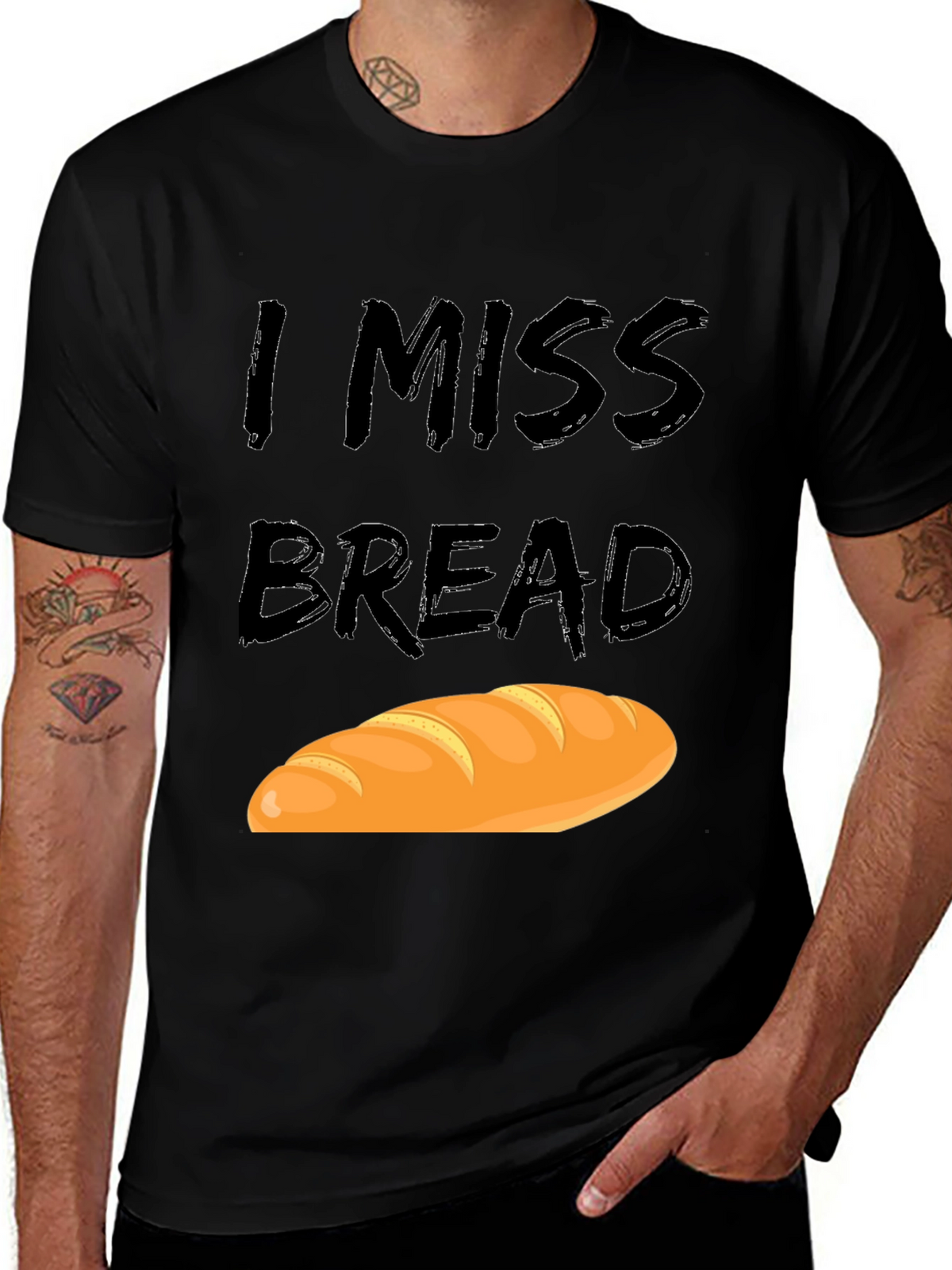 I Miss Bread Funny Food T-Shirt
