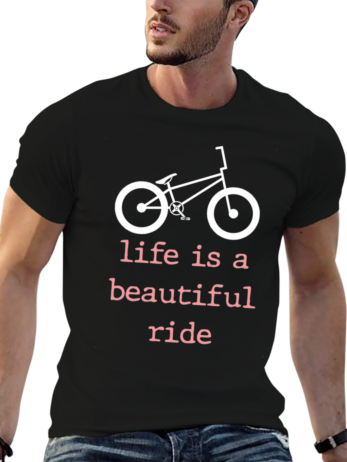 Life is a Beautiful Ride Bike Graphic T-Shirt