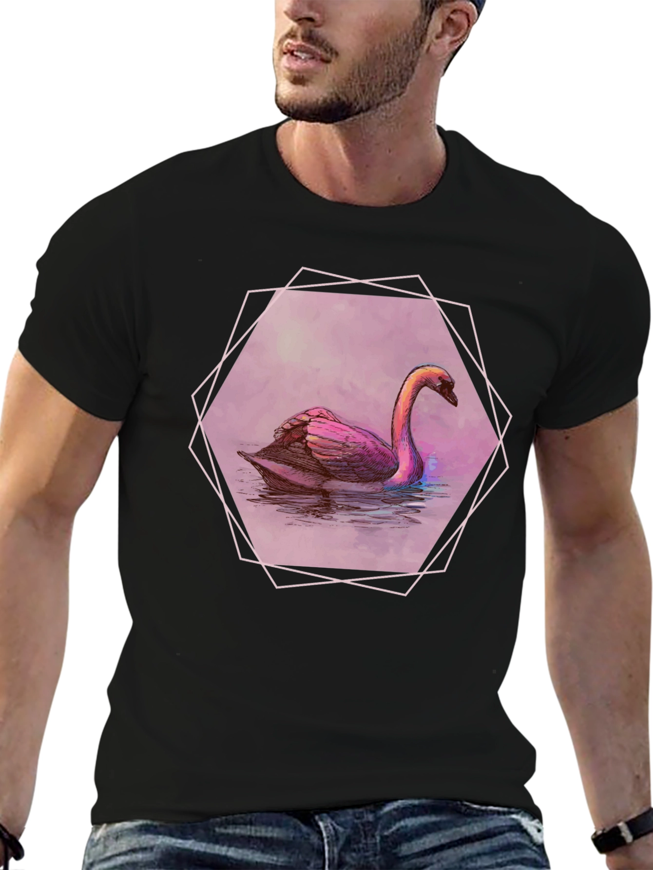 Swan Graphic Tee - Stylish Comfort